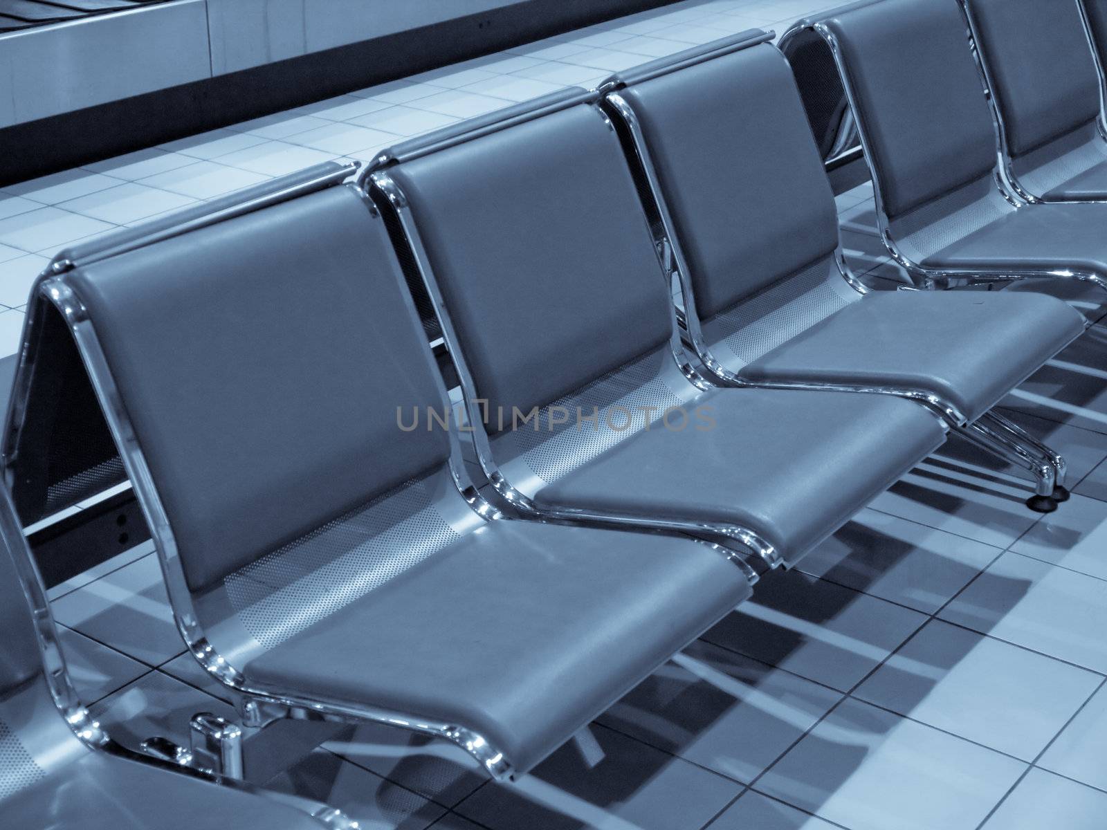 Row of chairs at an airport