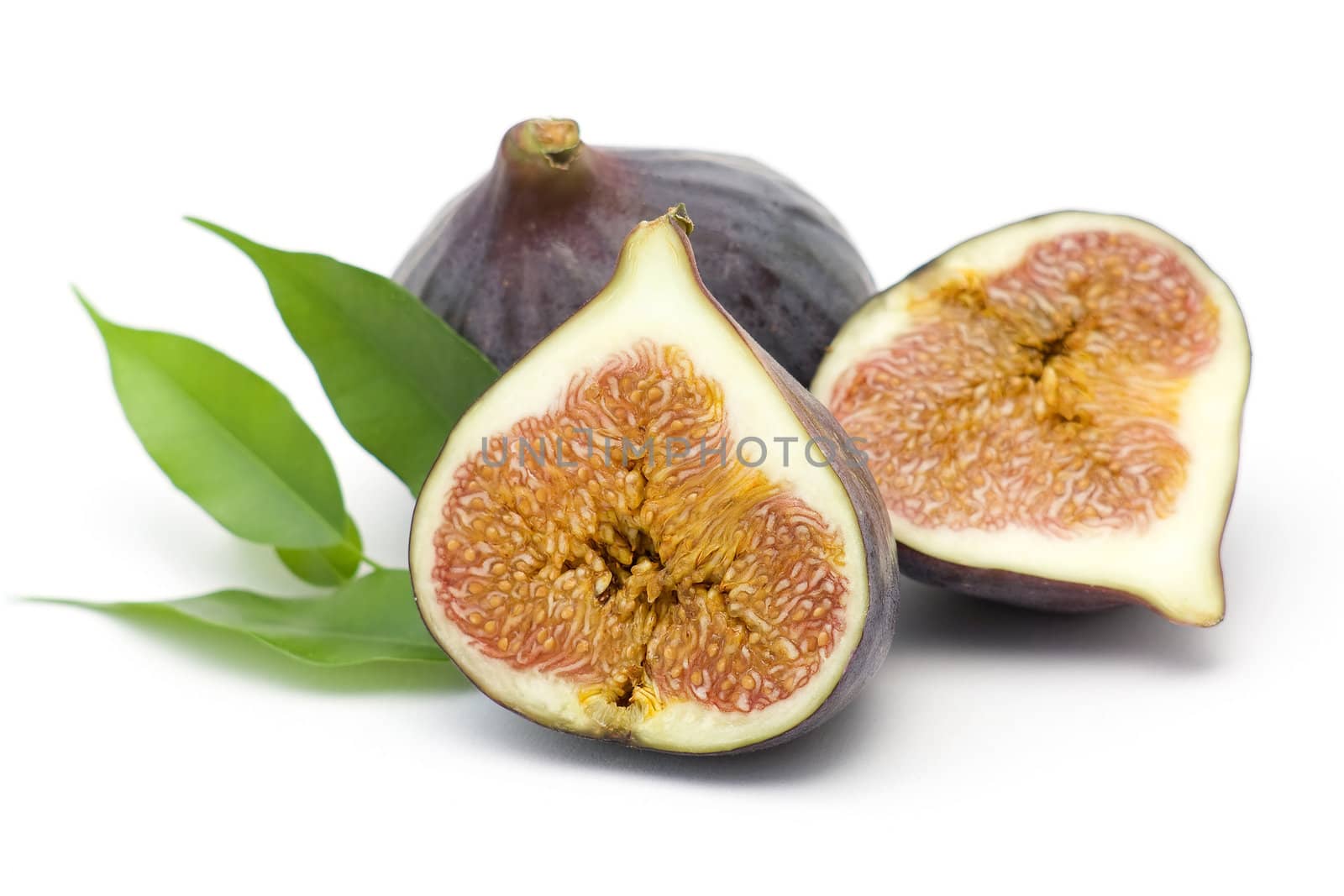 fresh figs isolated on white