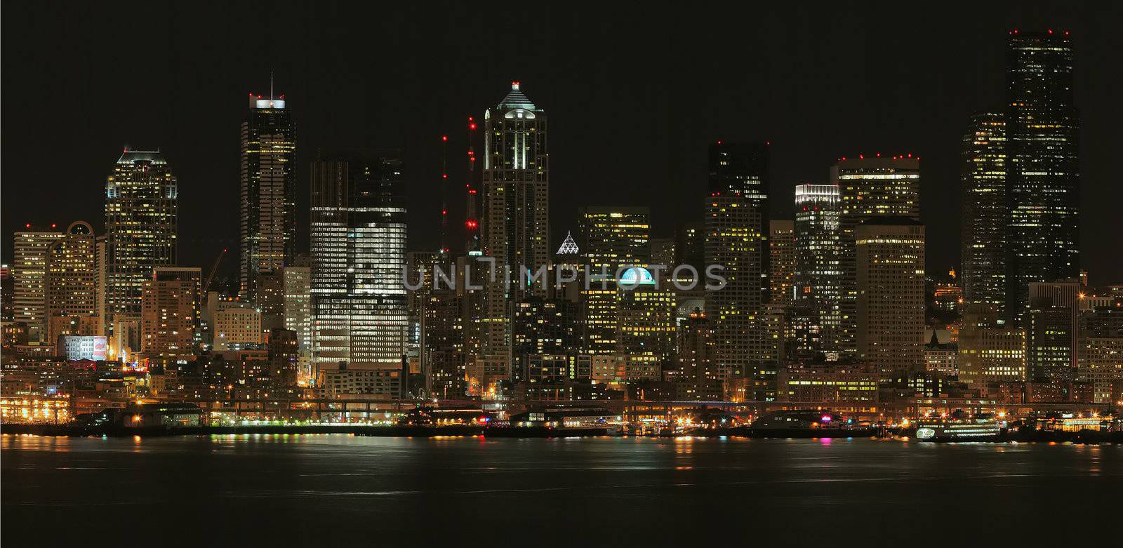 Seattle at Night by LoonChild
