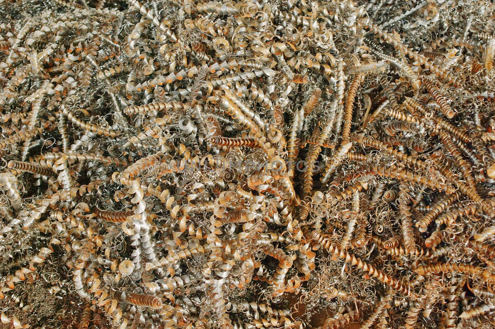 metal  cutters background brightly and rusty brown