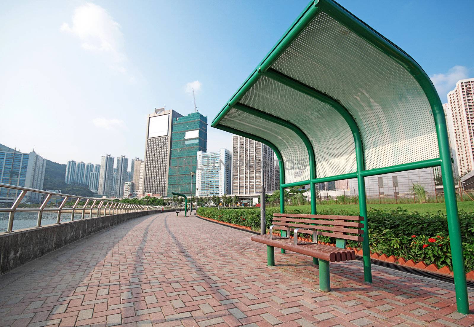 Summer day in public city park