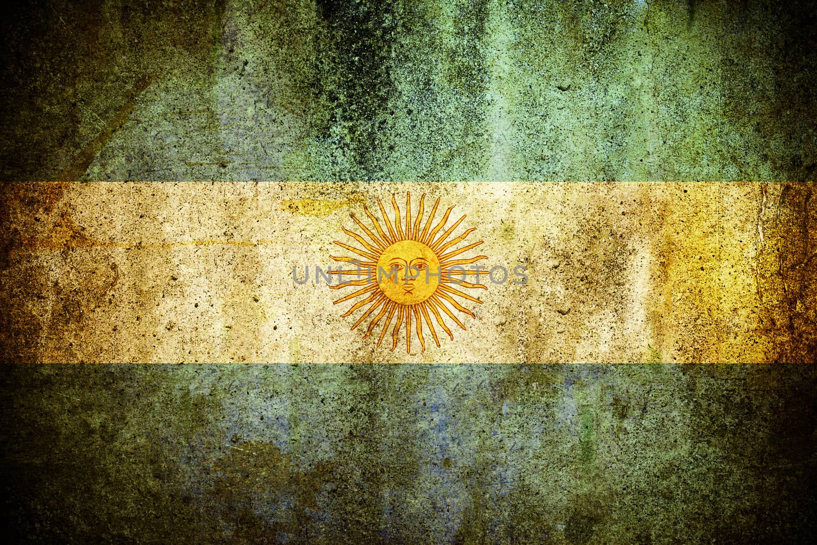 An old grunge flag of Argentina state