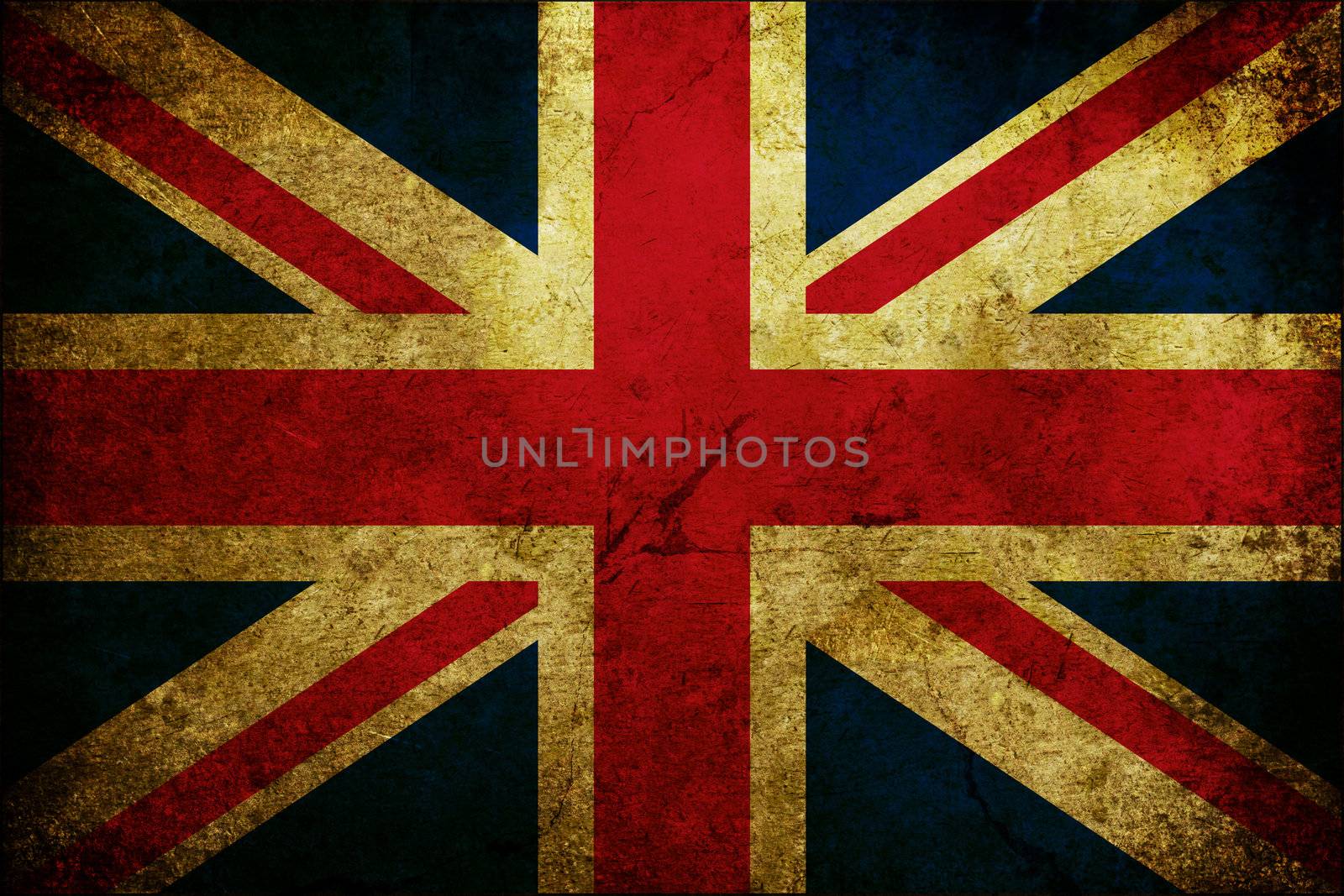 Grunge scratched flag of the Great Britain