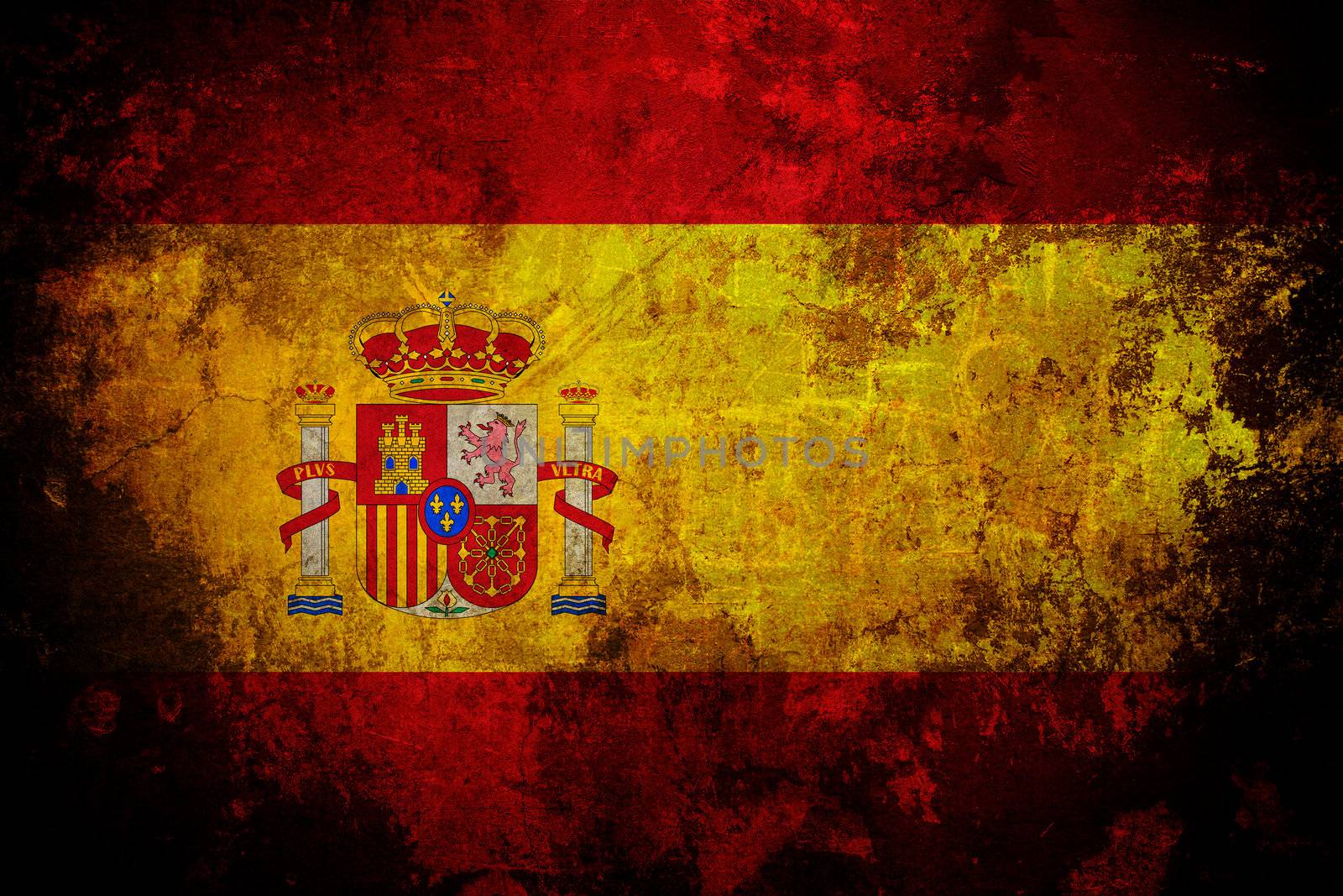 An old grunge flag of Spain state