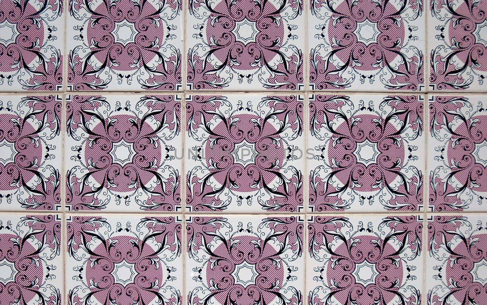 Old traditional portuguese dacade tiles background.