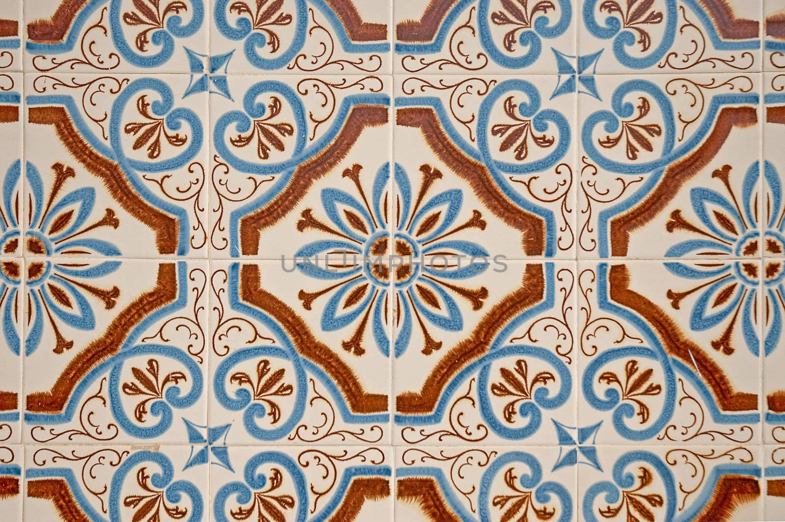 Old traditional portuguese dacade tiles background.