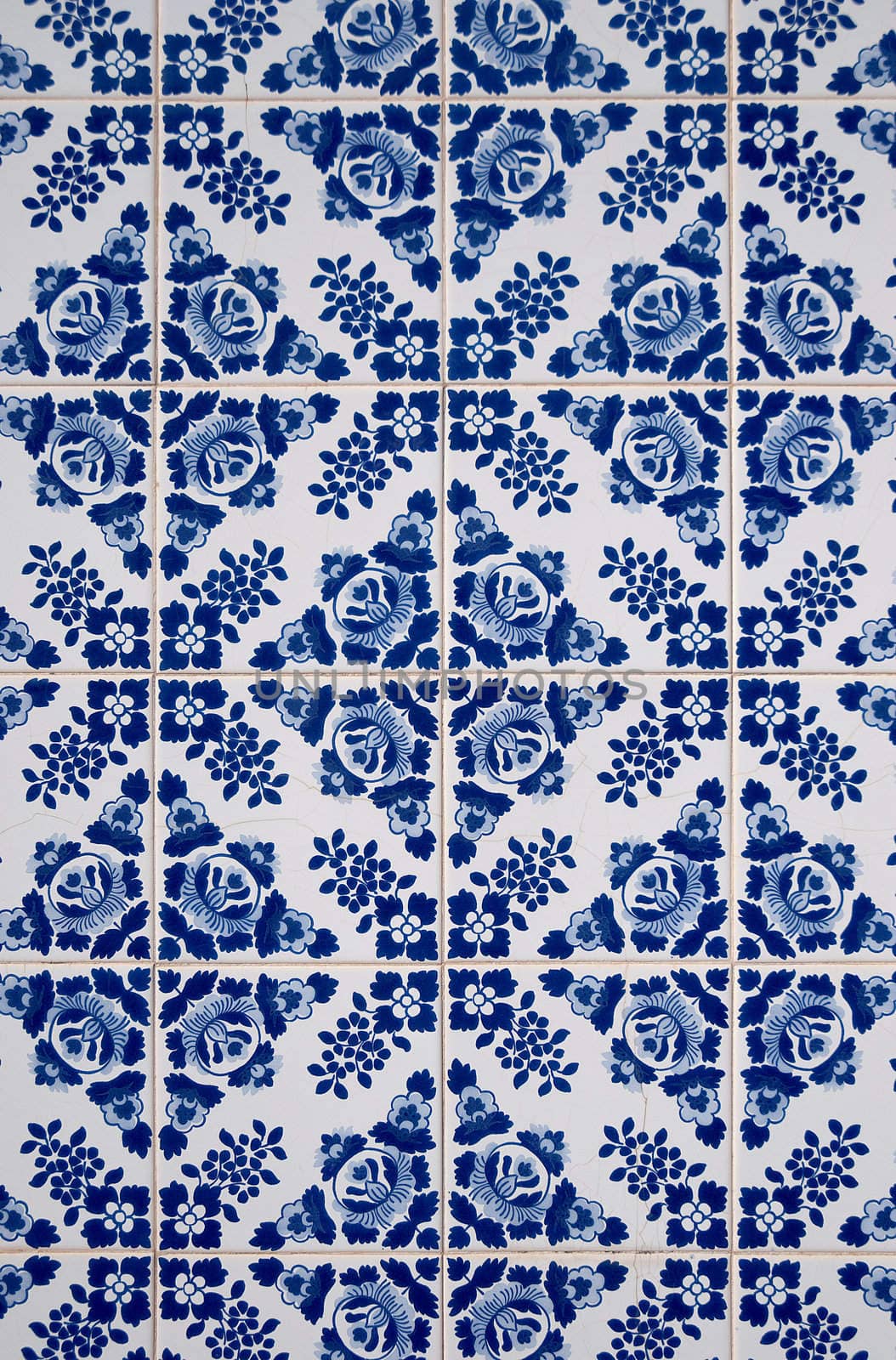 Old traditional portuguese dacade tiles background.