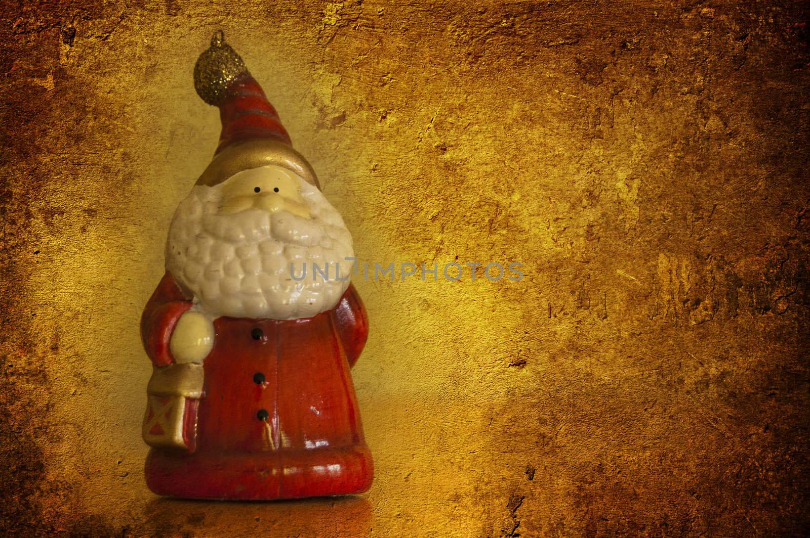 A grunge christmas card of Santa Clouse