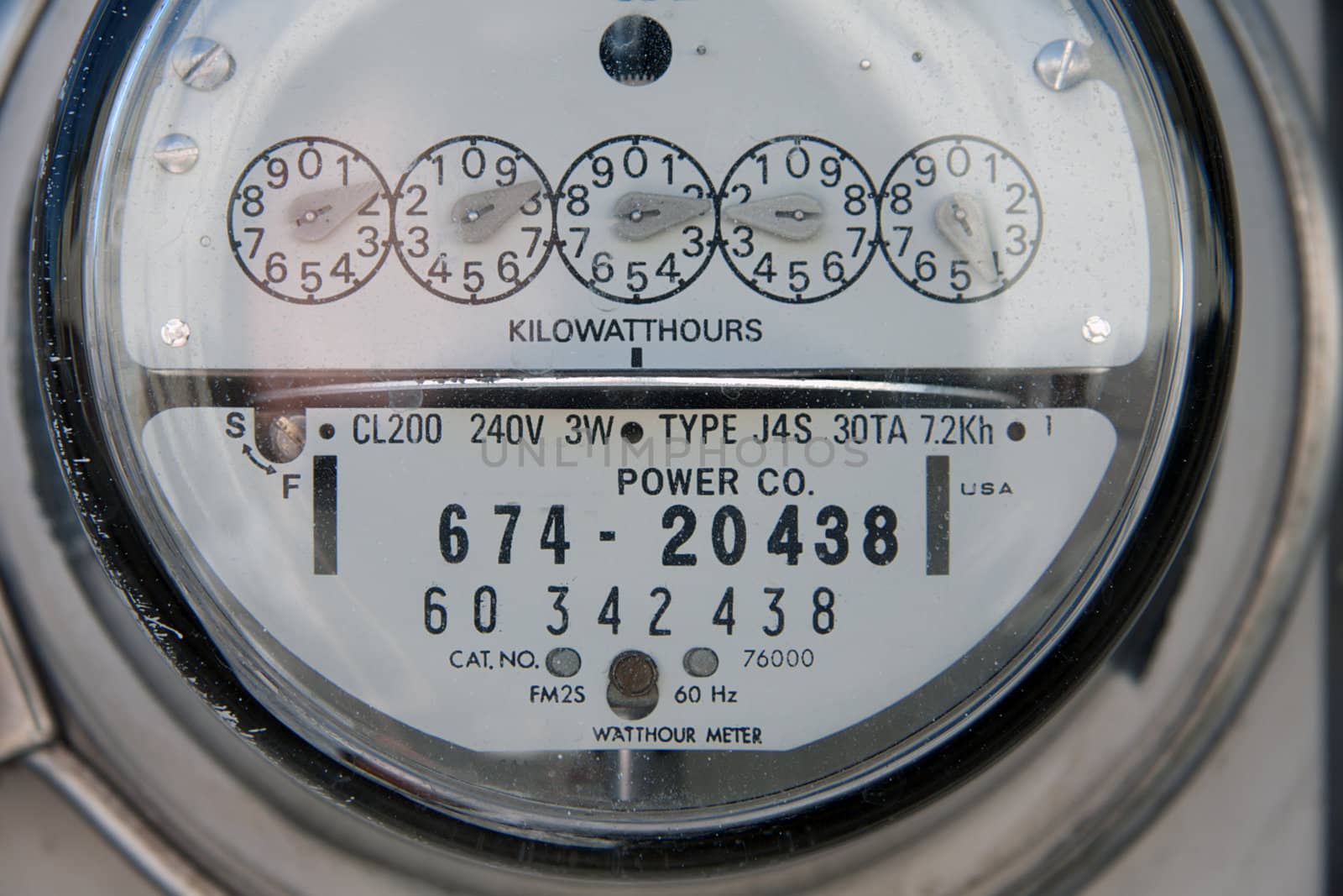 power meter close up