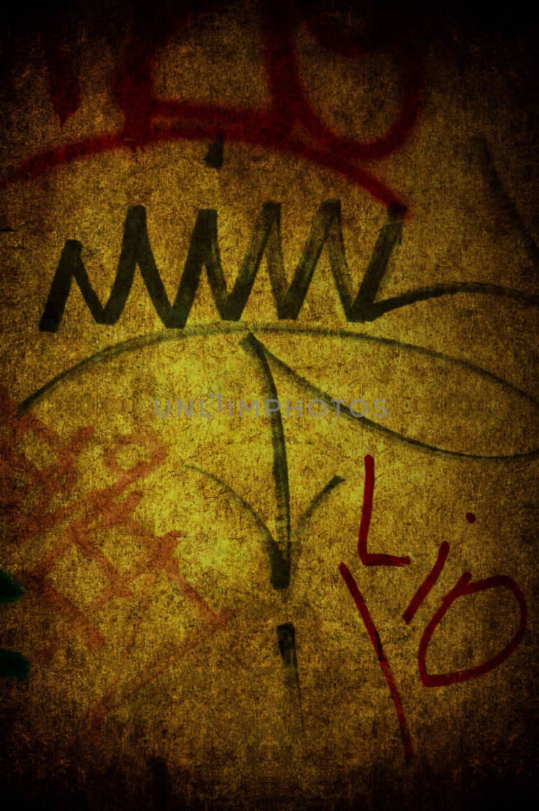 Grunge written wall by cla78