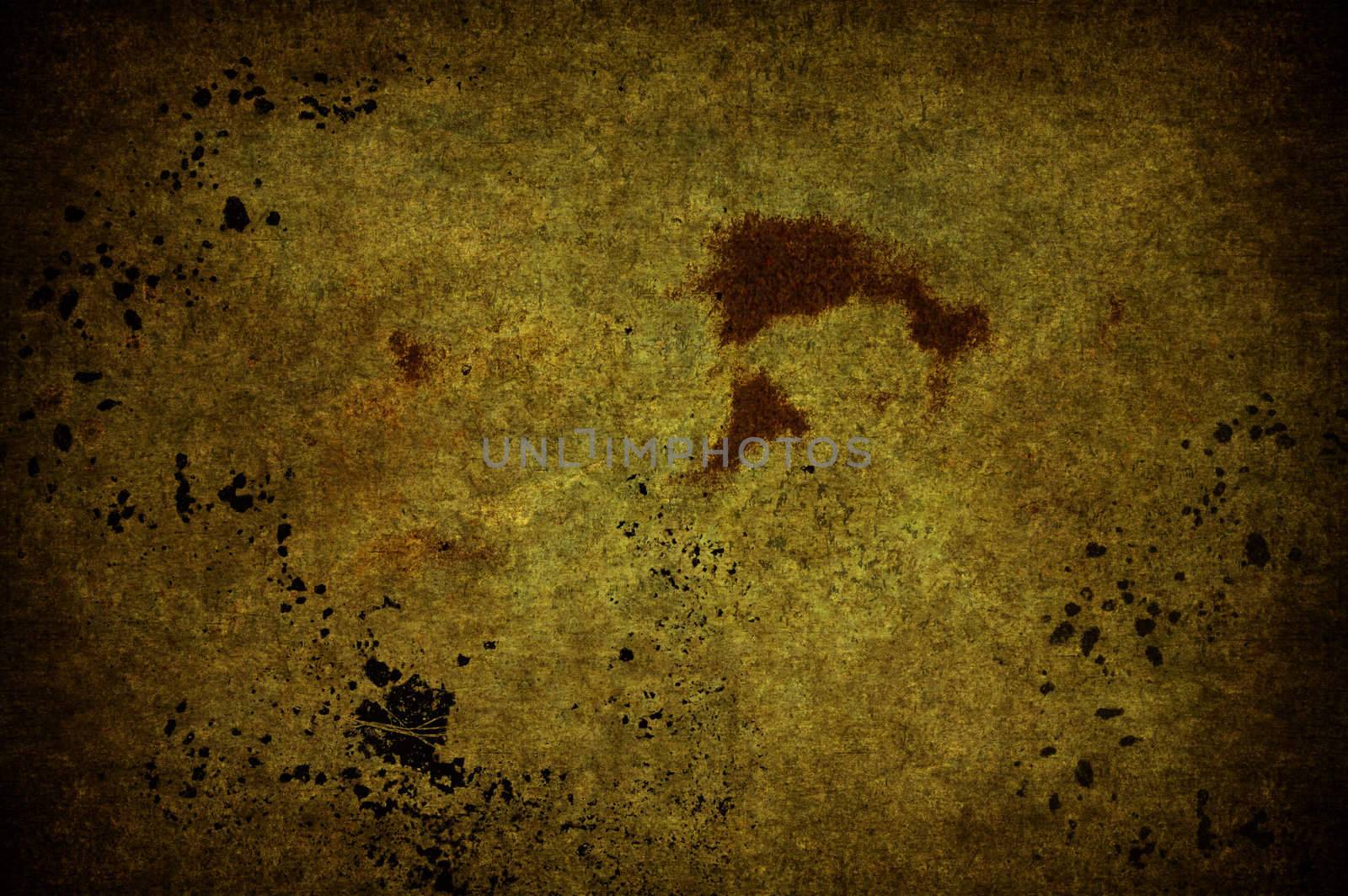 A cracked light yellow grunge concrete background