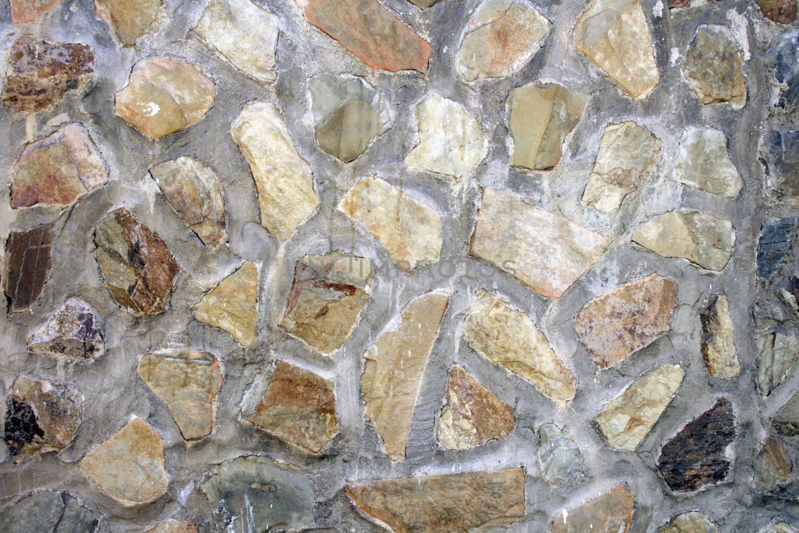 Stone wall of a house in the street of Madrid