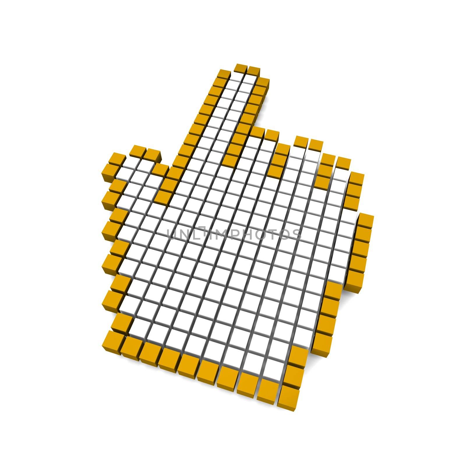 Computer hand cursor 3d rendered illustration