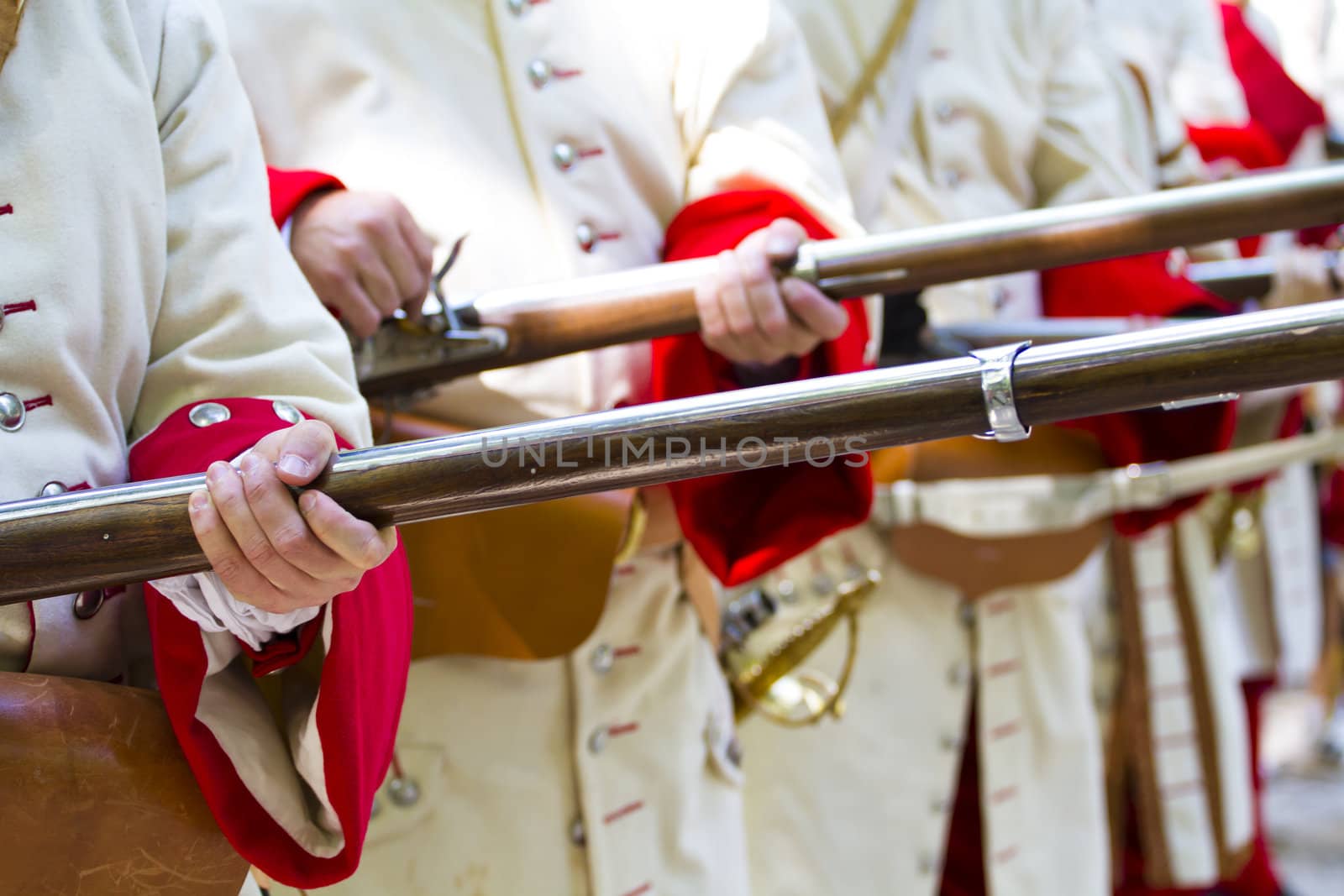 Soldiers firing during the re-enactment of the War of Succession by FernandoCortes