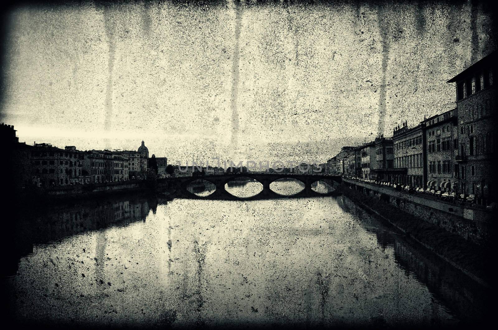 An old image of the bridge of Florence