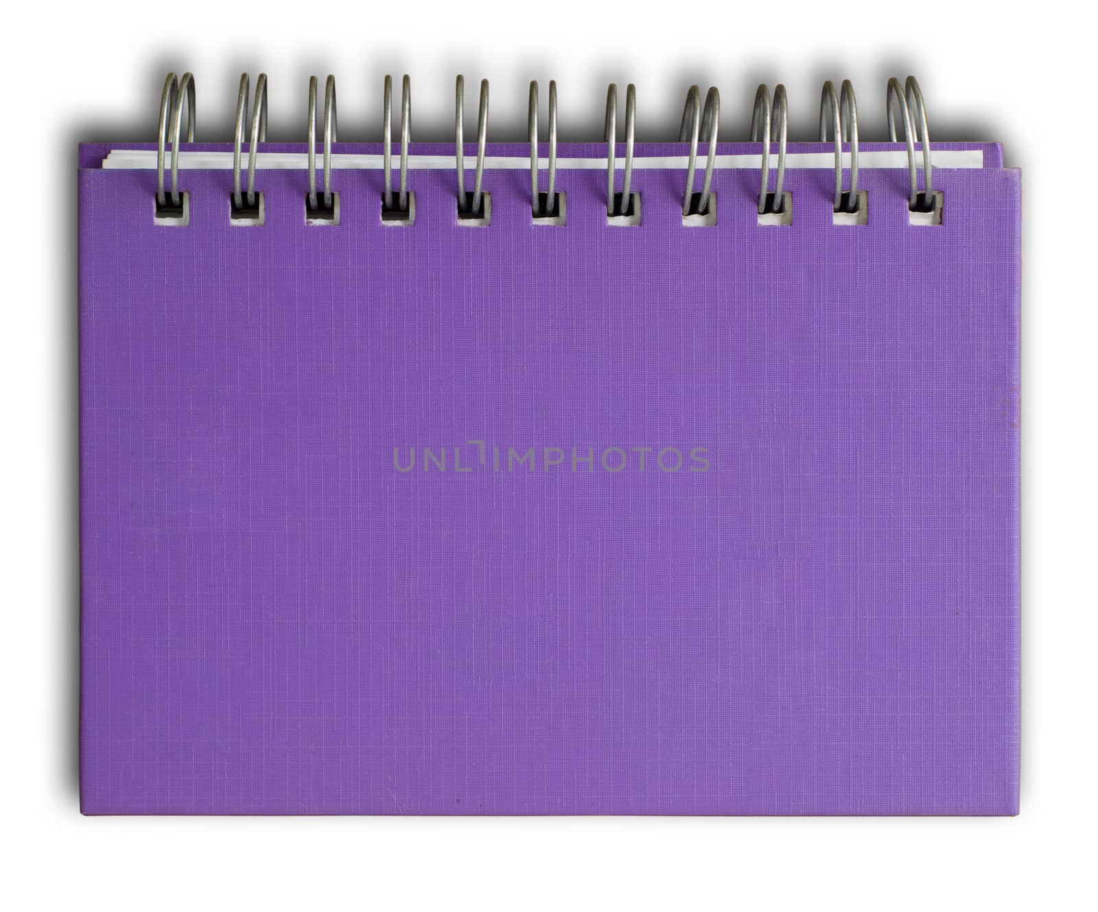 The purple cover of Note book Horizontal