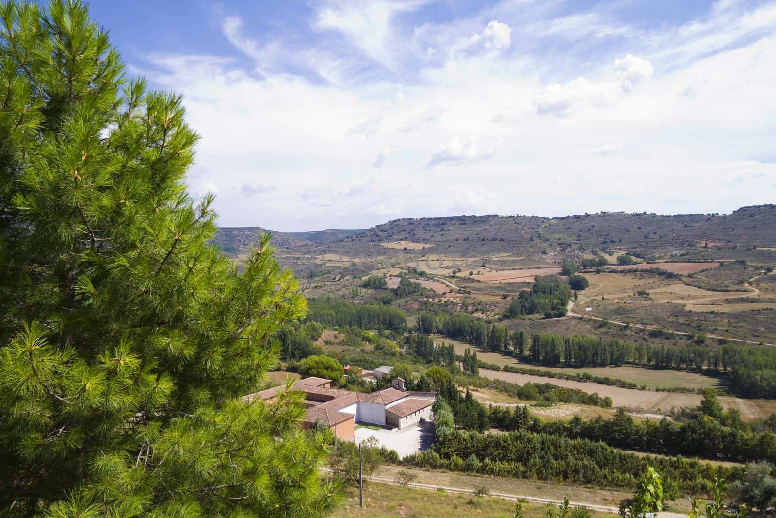 View along the river Tajo, with fields. Spain by FernandoCortes