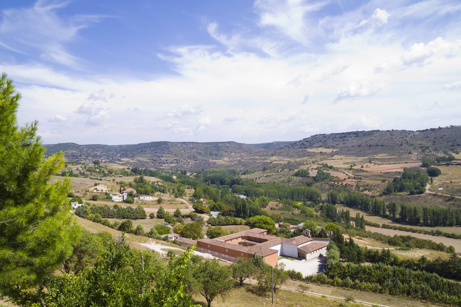 View along the river Tajo, with fields. Spain by FernandoCortes