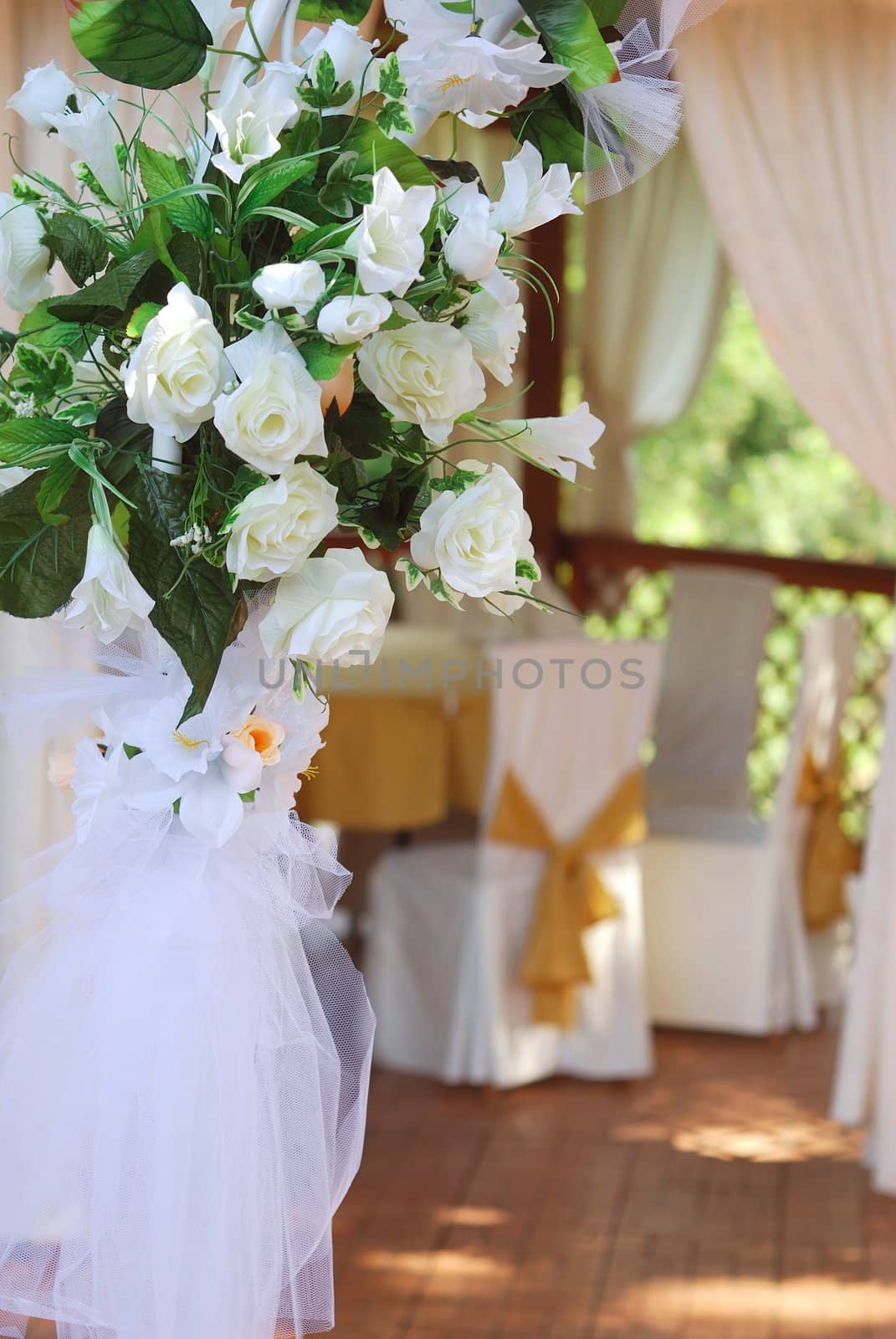 bouquet flowers of wedding decoration, elegant background