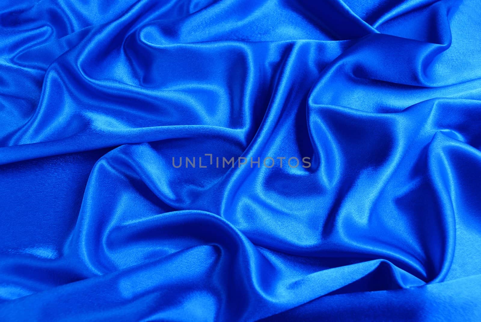 Blue satin with a folds