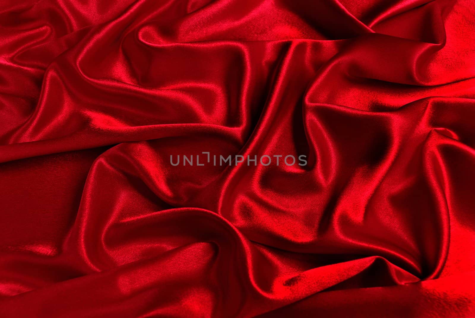 Red satin with a folds