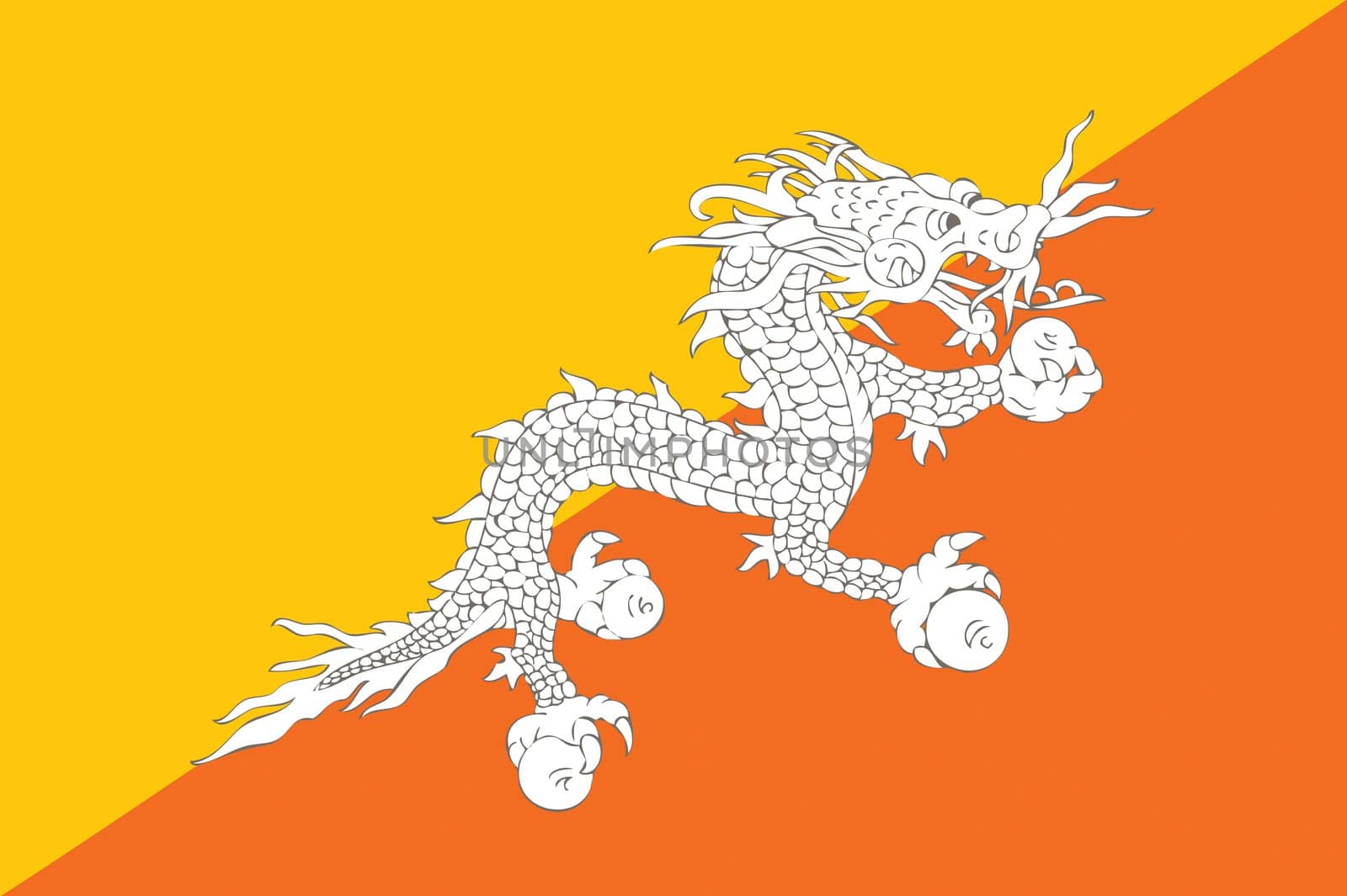 national flag of Bhutan by vospalej