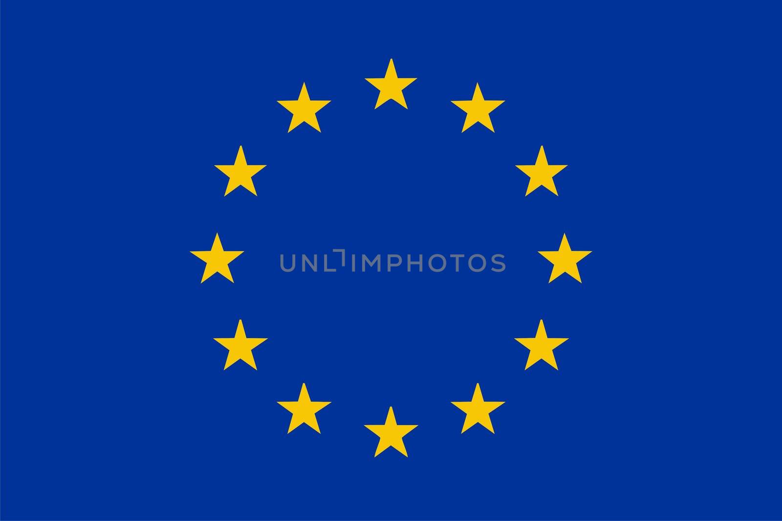 EU flag isolated vector illustration by paolo77