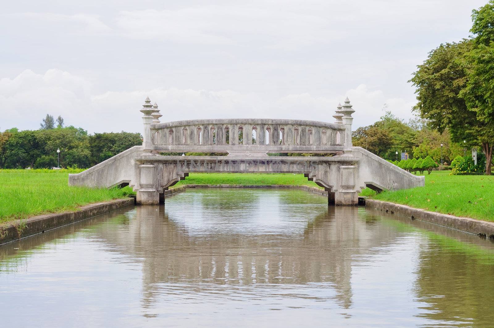 footbridge in a park