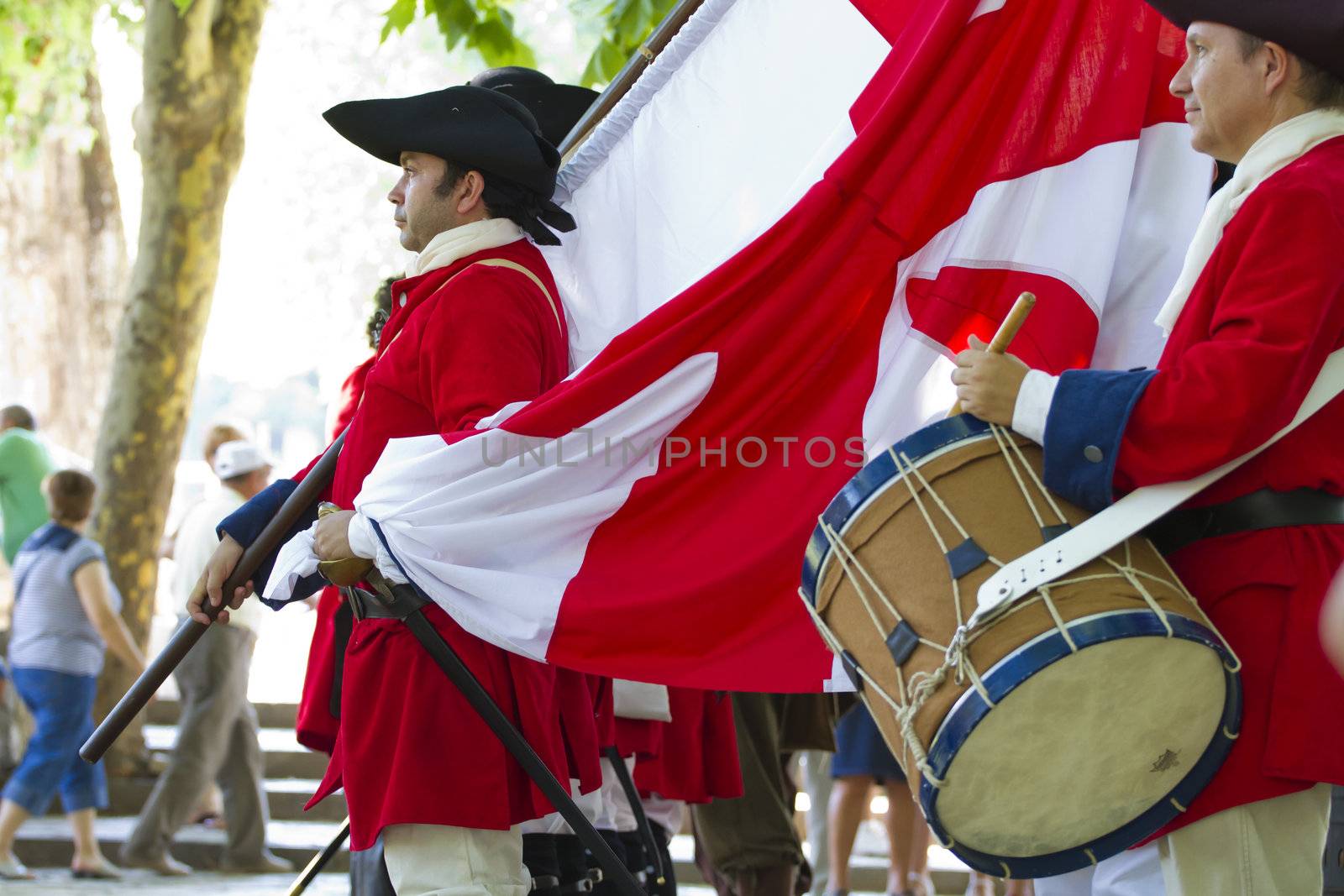 Drum battle soldier during the re-enactment of the War of Succes by FernandoCortes