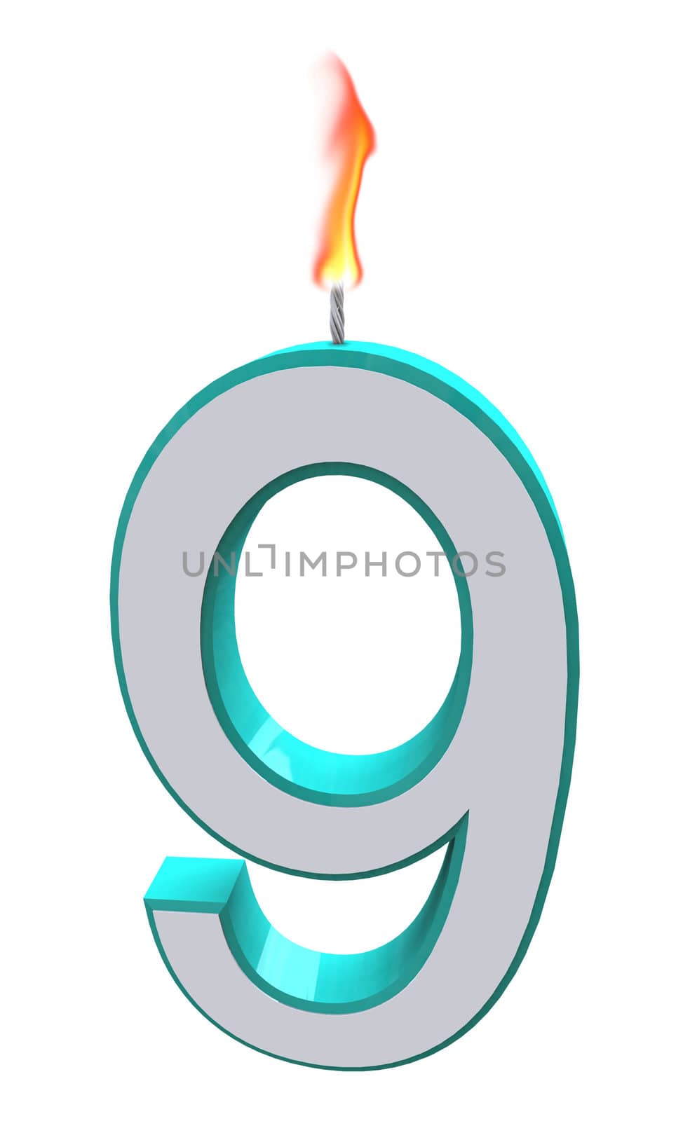 Number Nine Candle by iQoncept