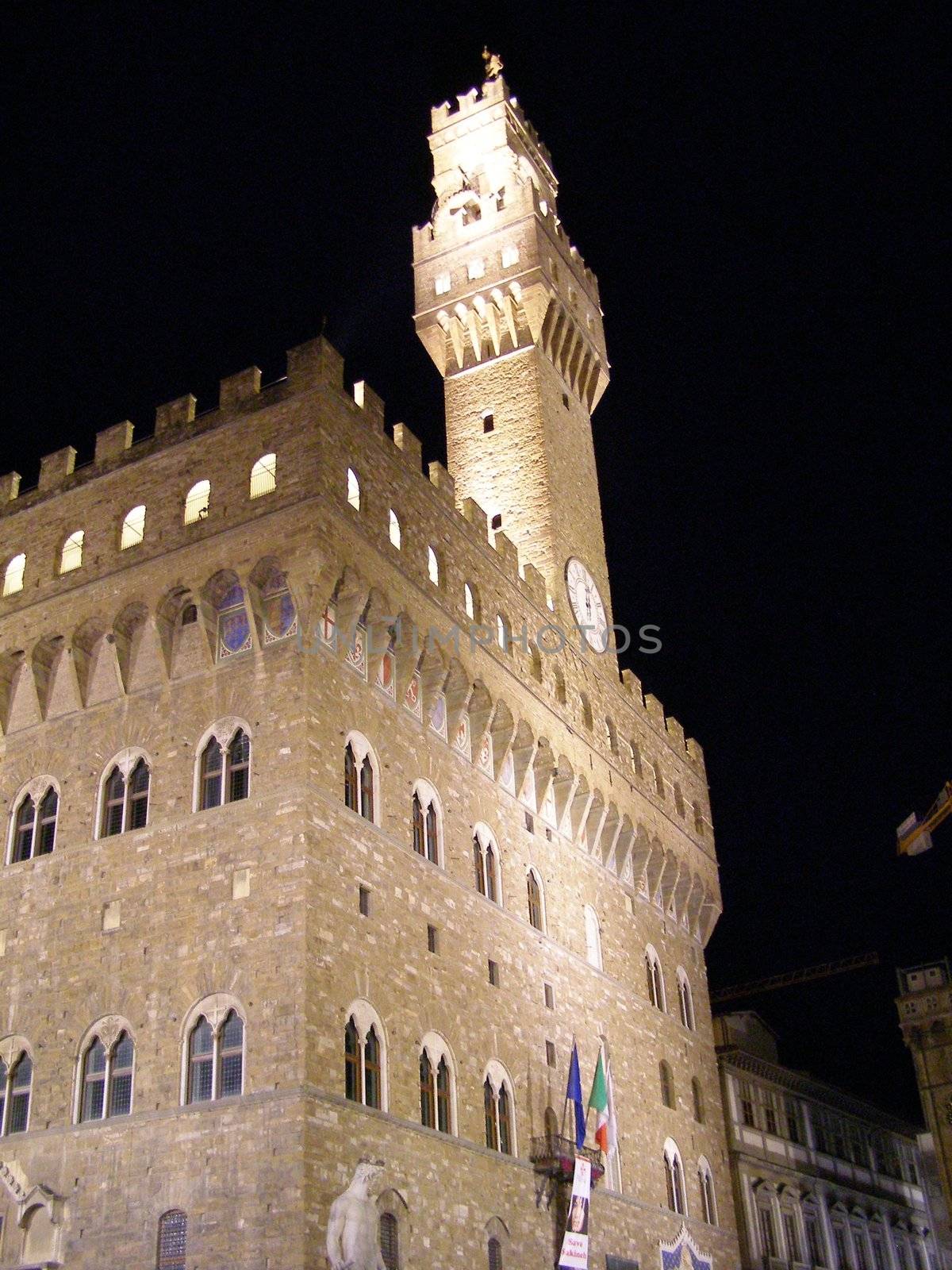 Palazzo Vecchio in Florence by night