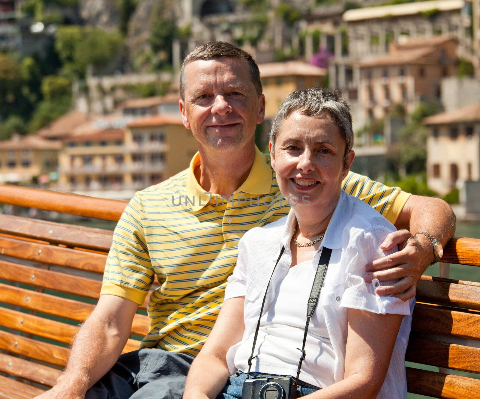 Couple on ferry in Italy by steheap