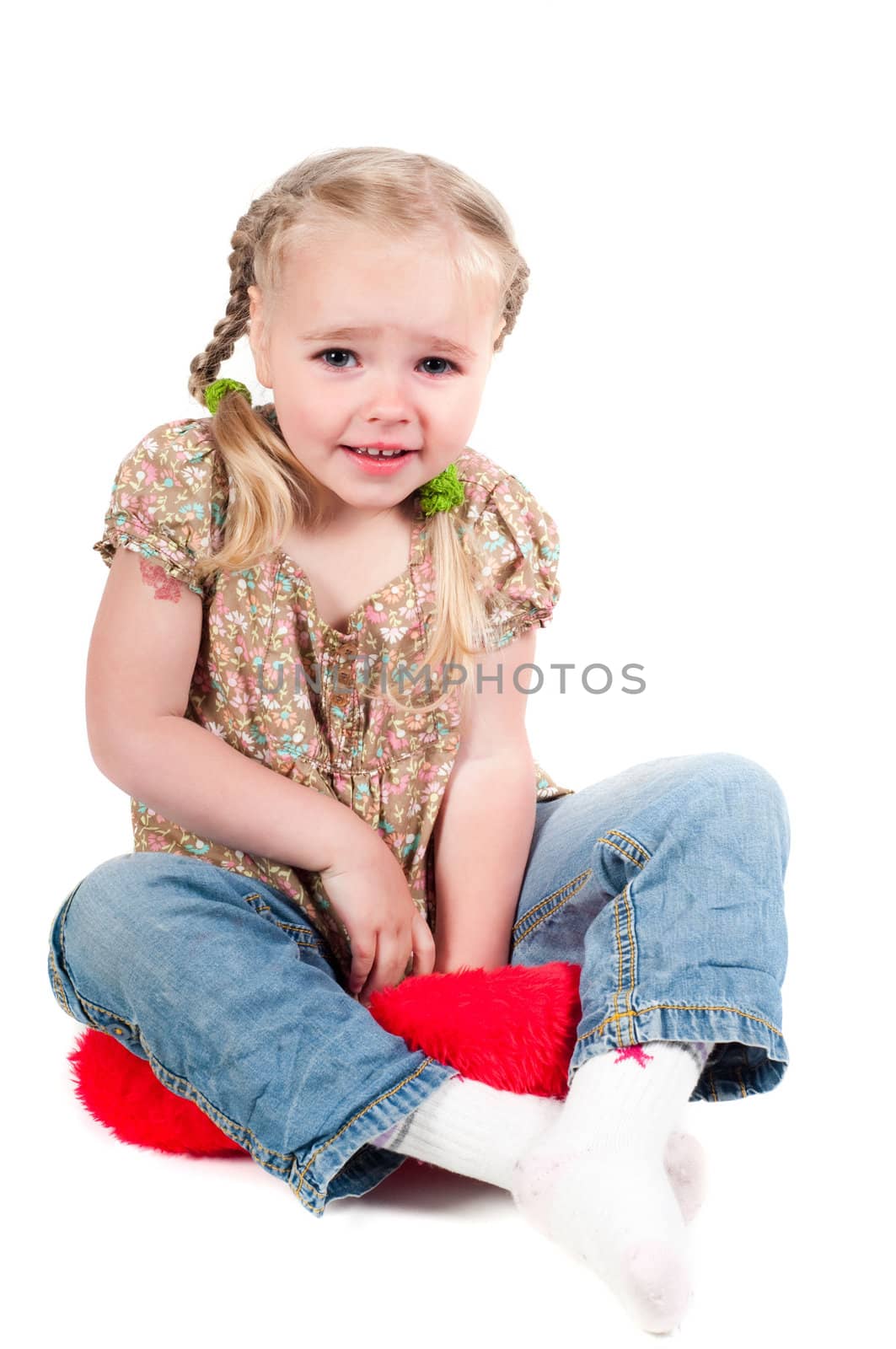 Shot of little girl in studio isolated on white