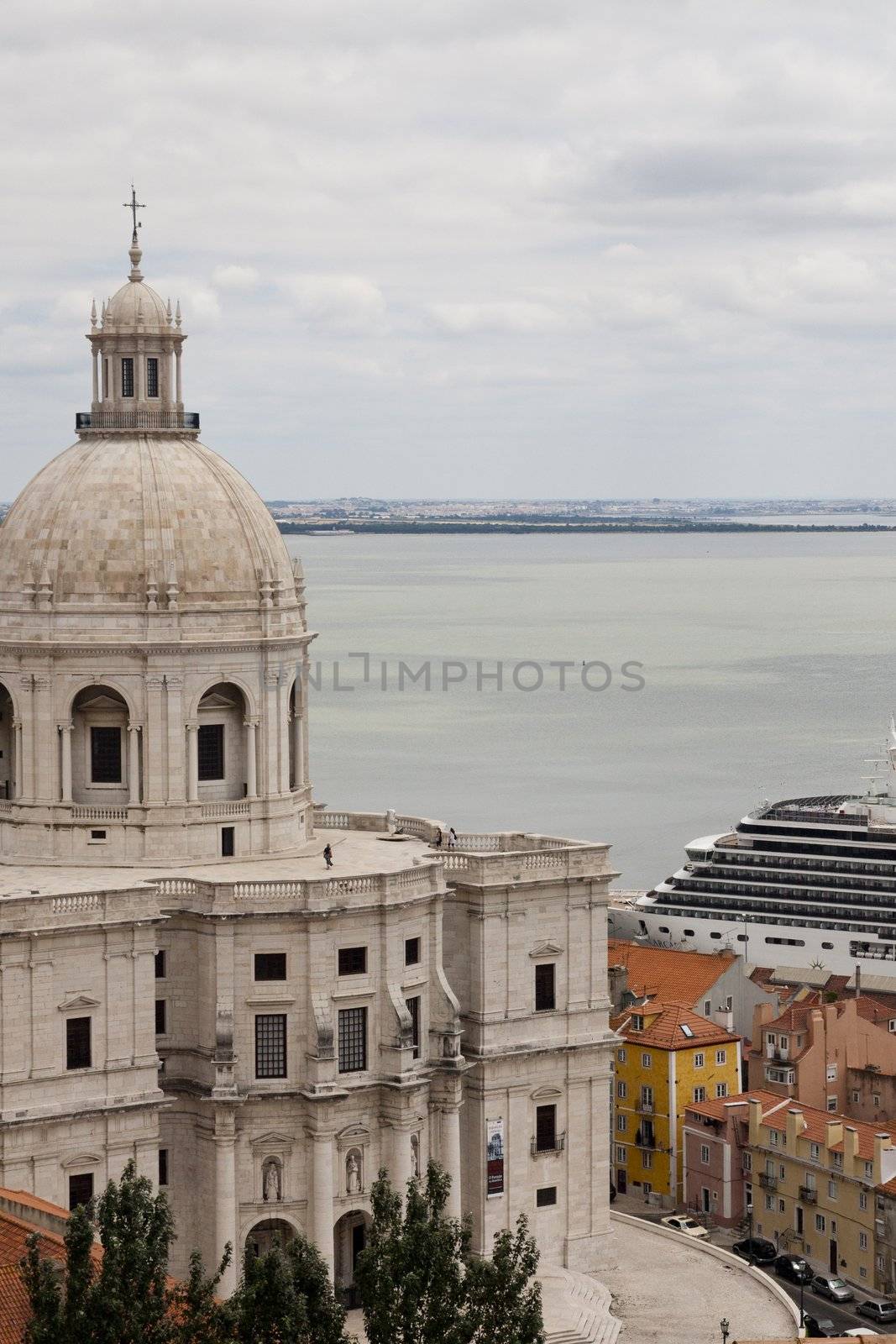 View of the National Pantheon located on Lisbon, Portugal.