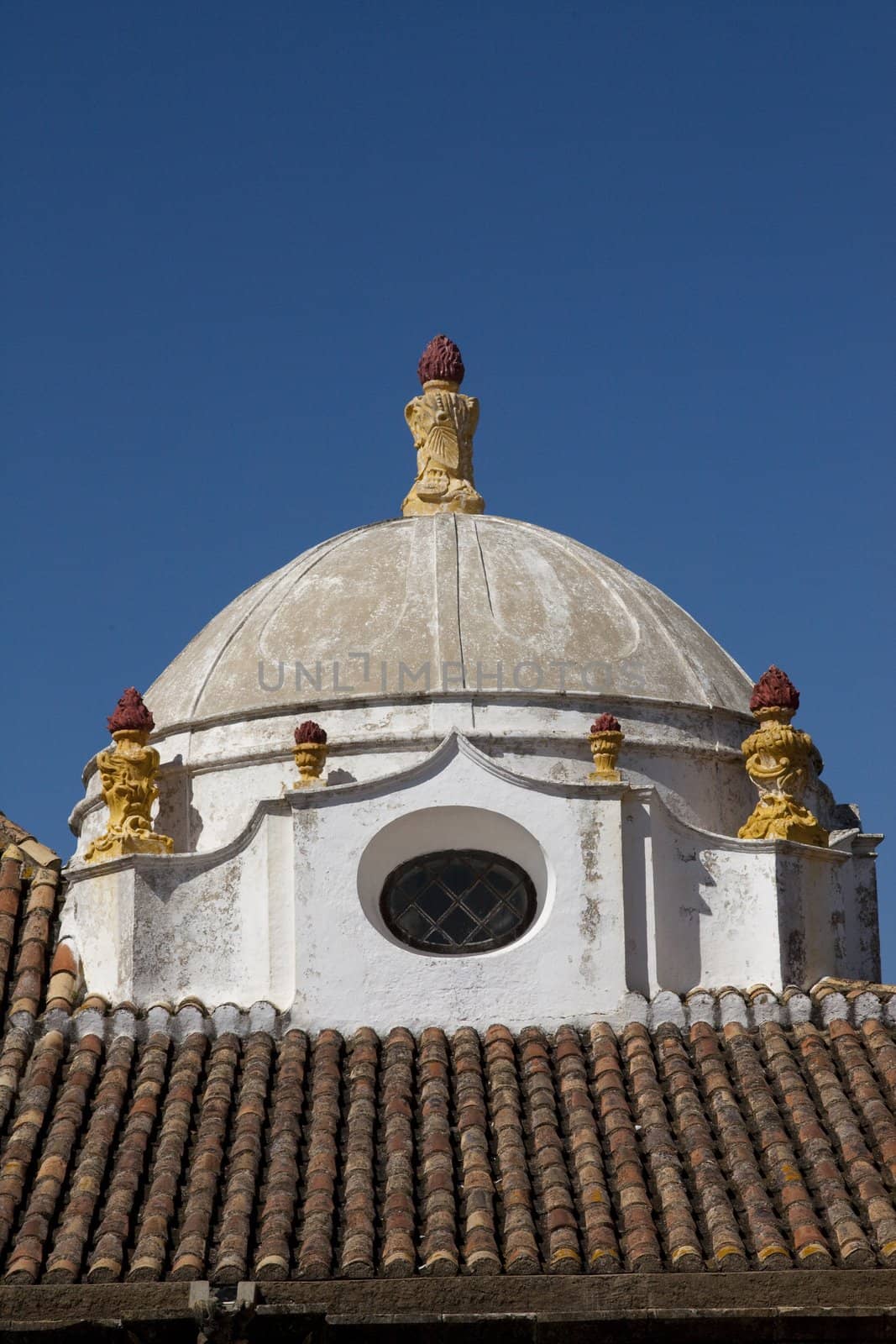 Interior view of the convent Nossa Senhora da Assuncao in Faro, Portugal.