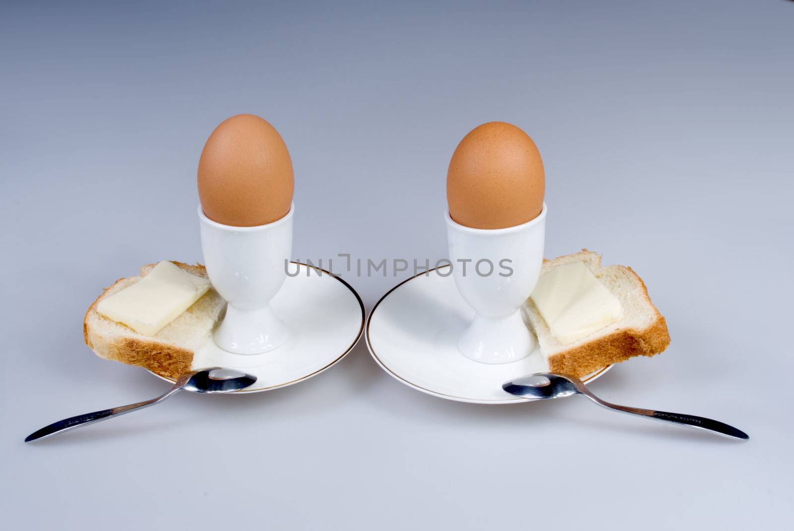 Eggs with bread and butter