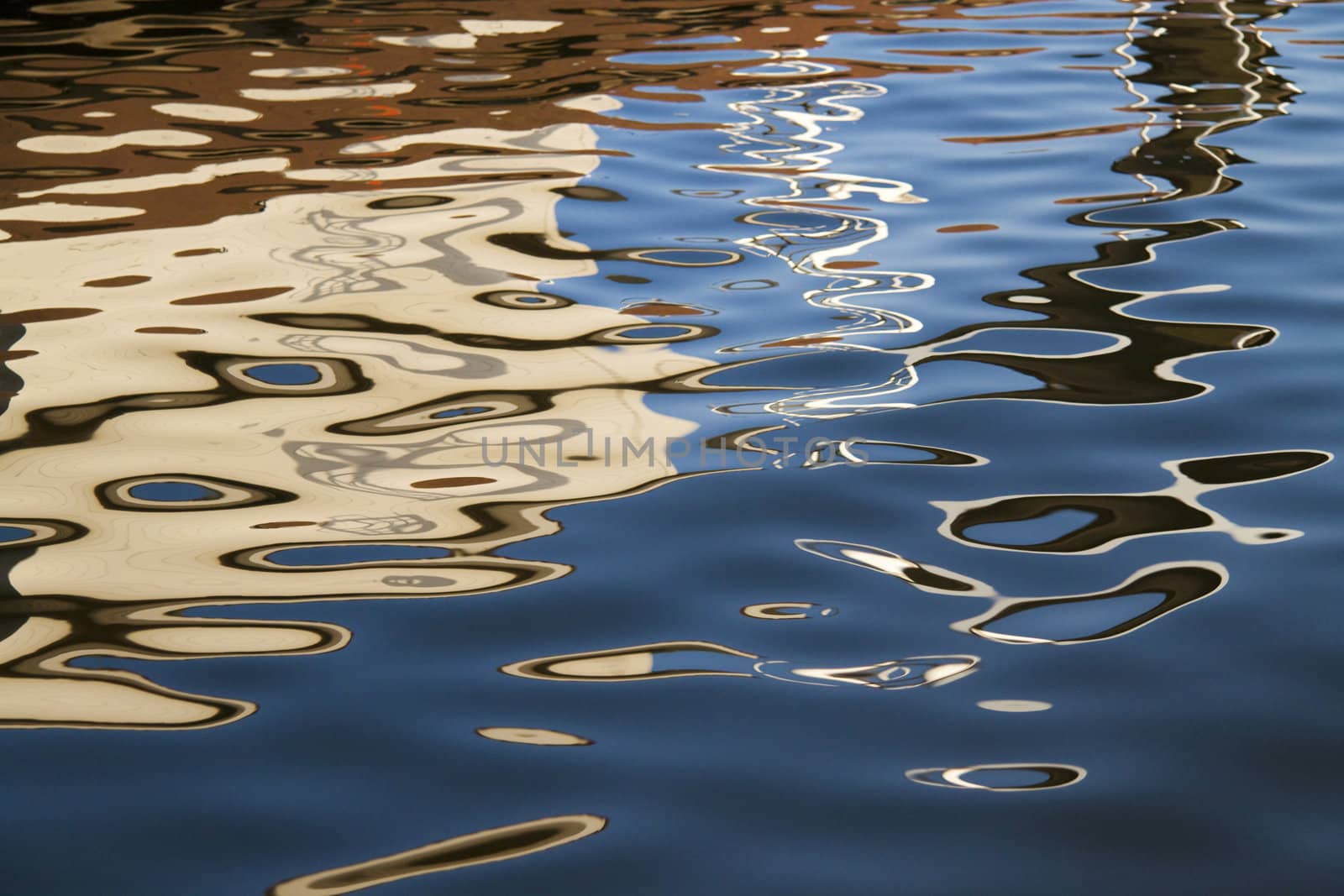 A colorful water texture with colorful reflections