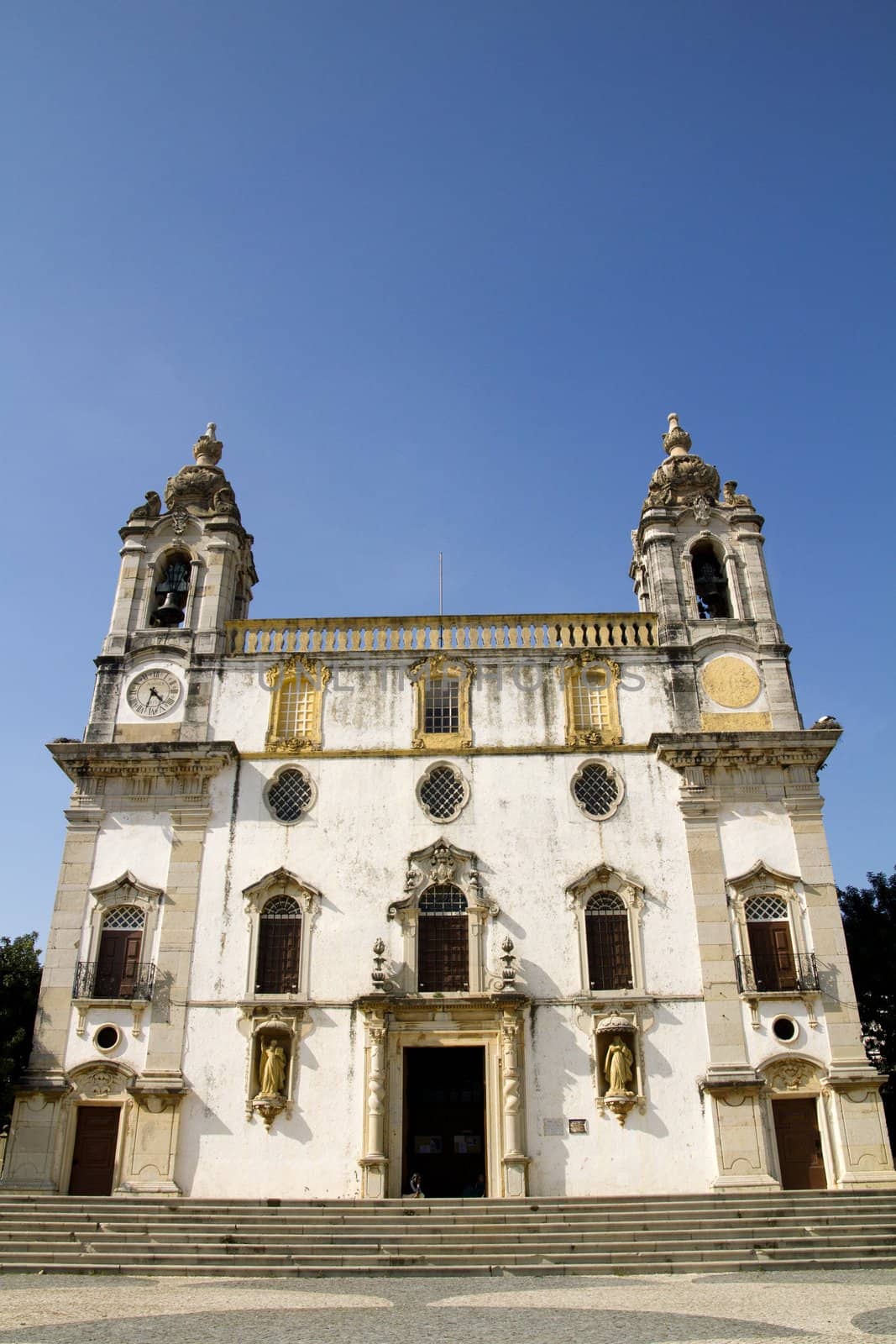 View of the church of Carmo located on Faro, Portugal.