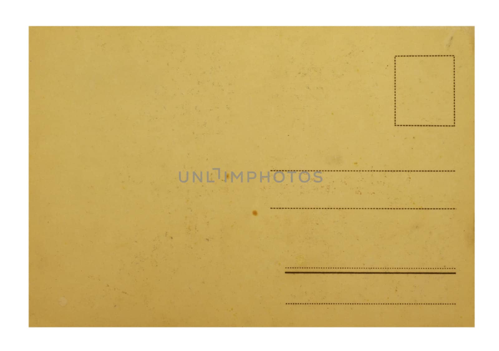 Vintage postcard isolated in white