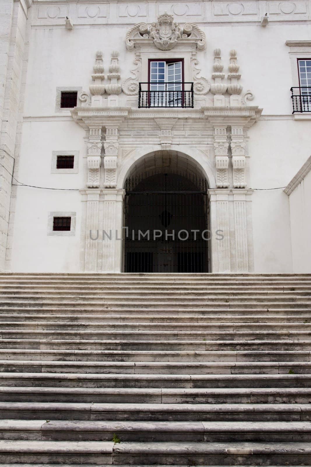 View of the Monastery Sao Vicente de Fora located on Lisbon, Portugal.