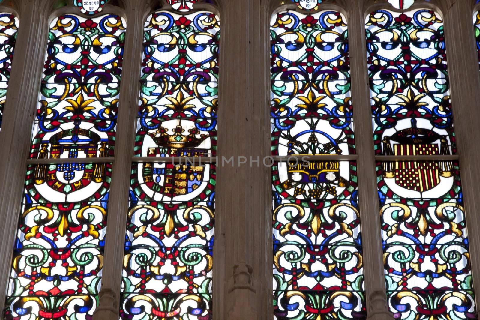 Detail view of the Batalha Monastery located on Batalha, Portugal.