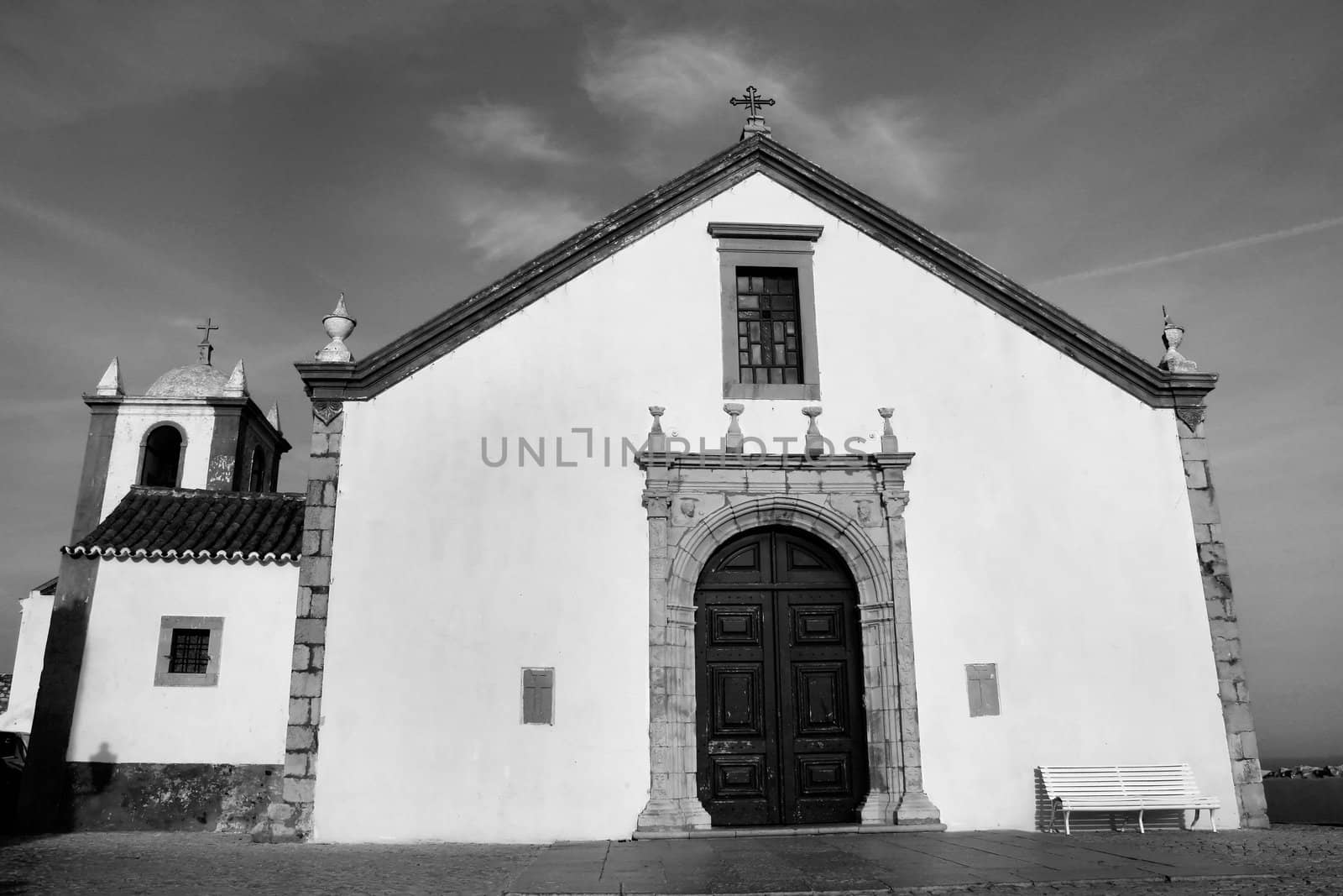 View of a typical Christian religious church on Portugal.