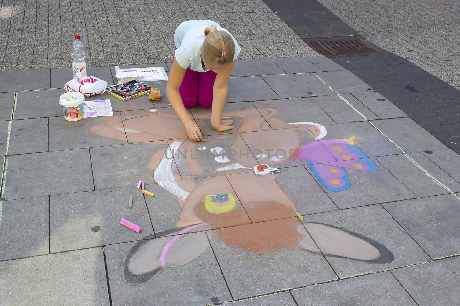 street painting in Geldern, Germany by miradrozdowski