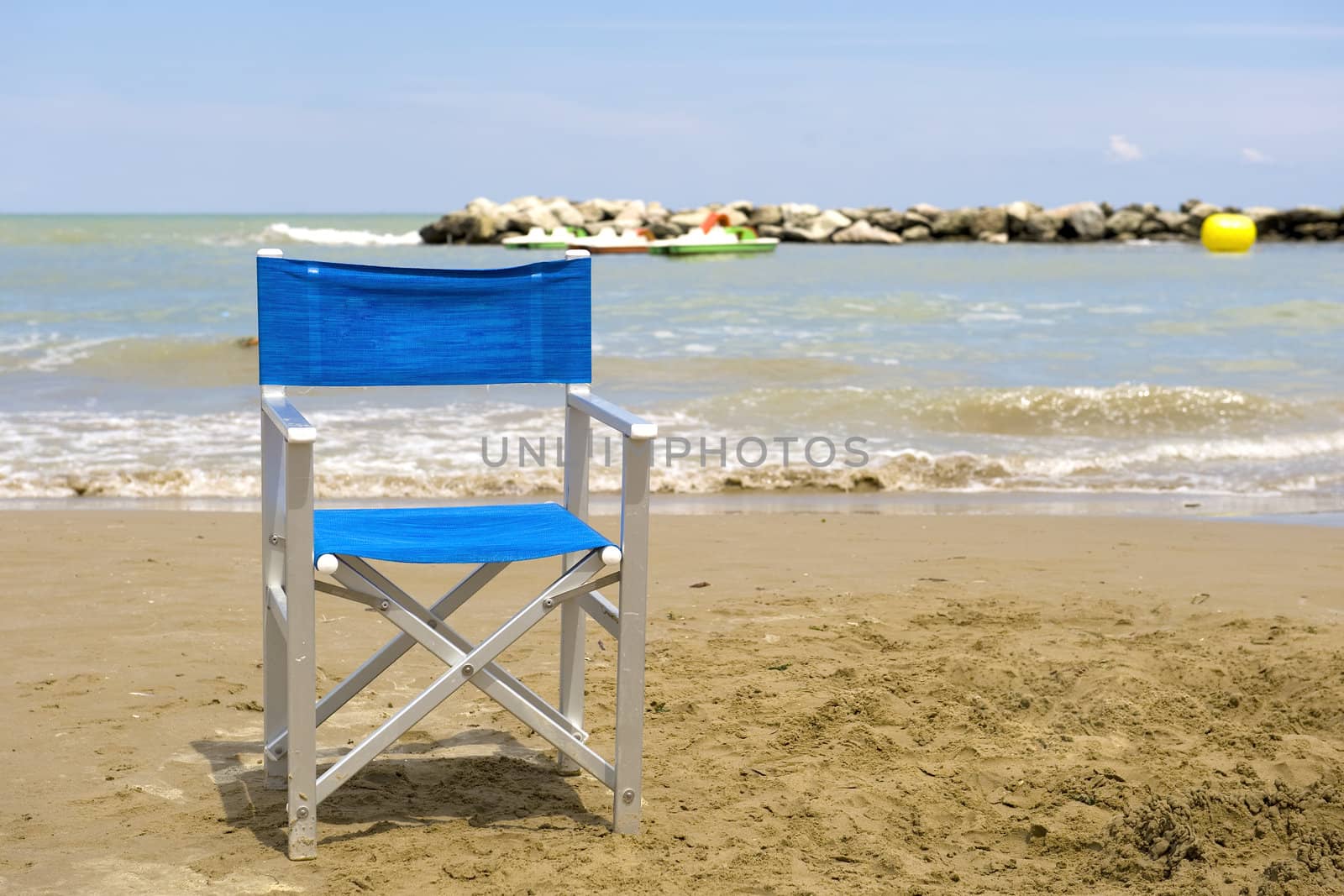 a chair on the beach