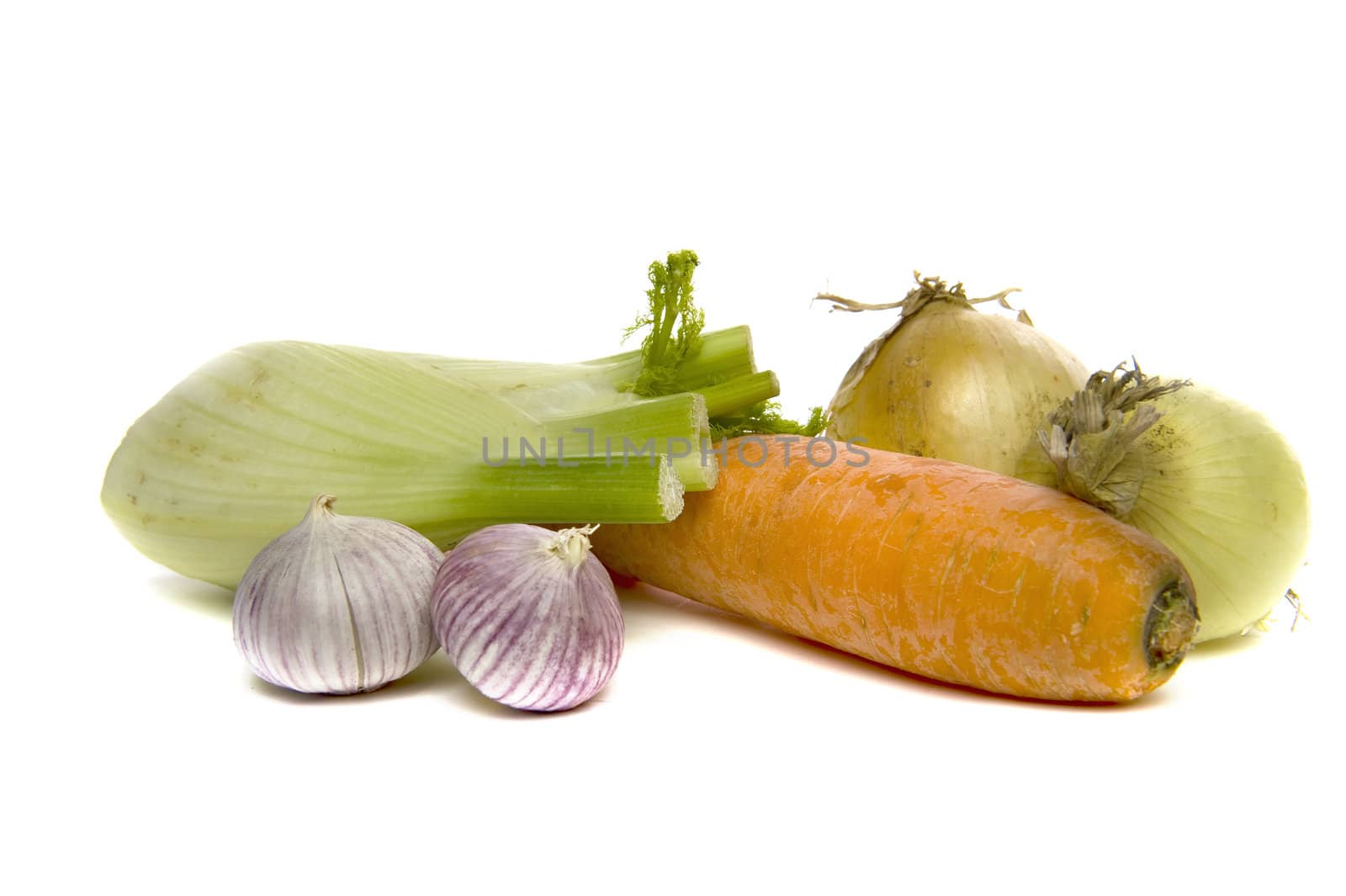healty colorful soup greens on a white background