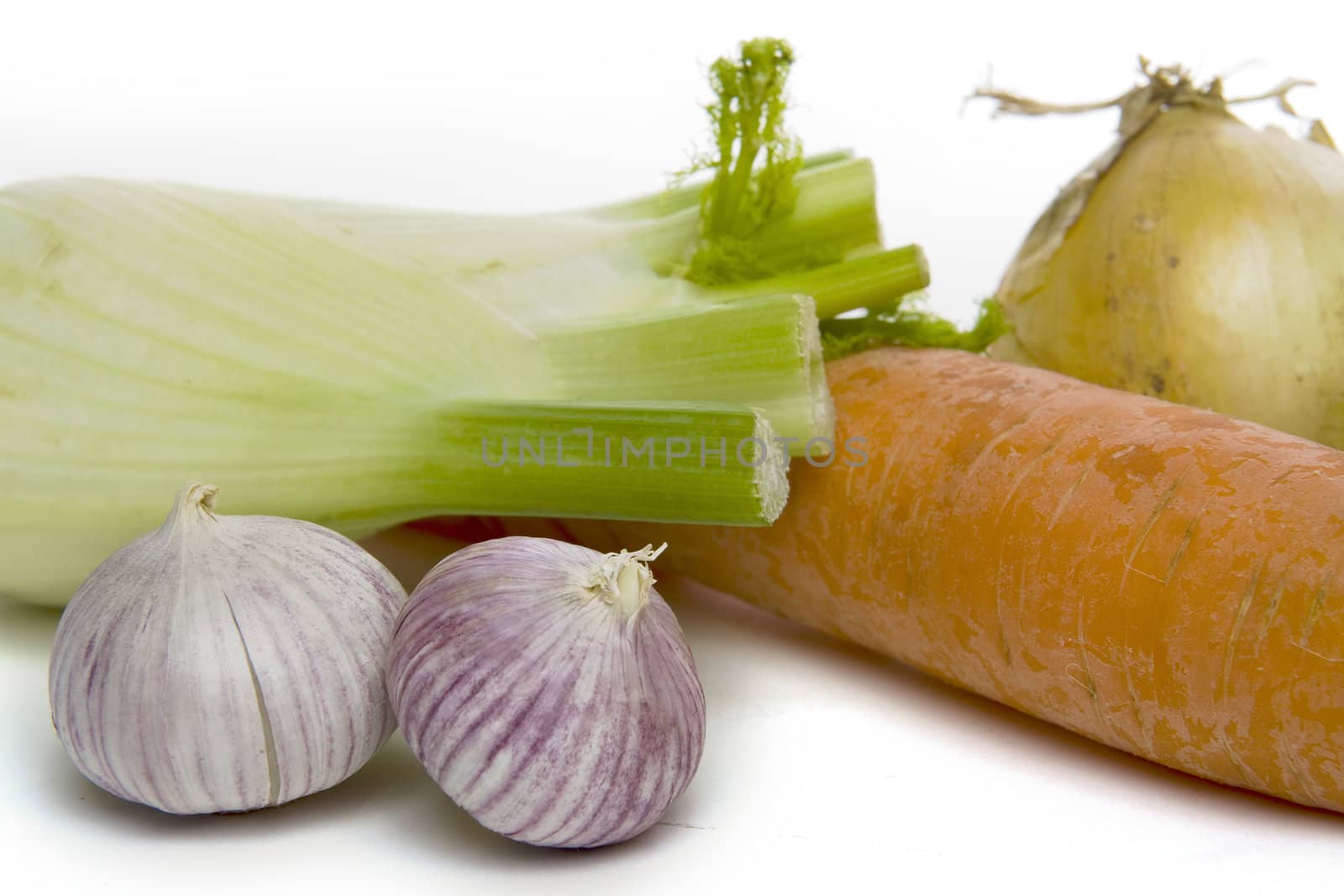 healty colorful soup greens on a white background