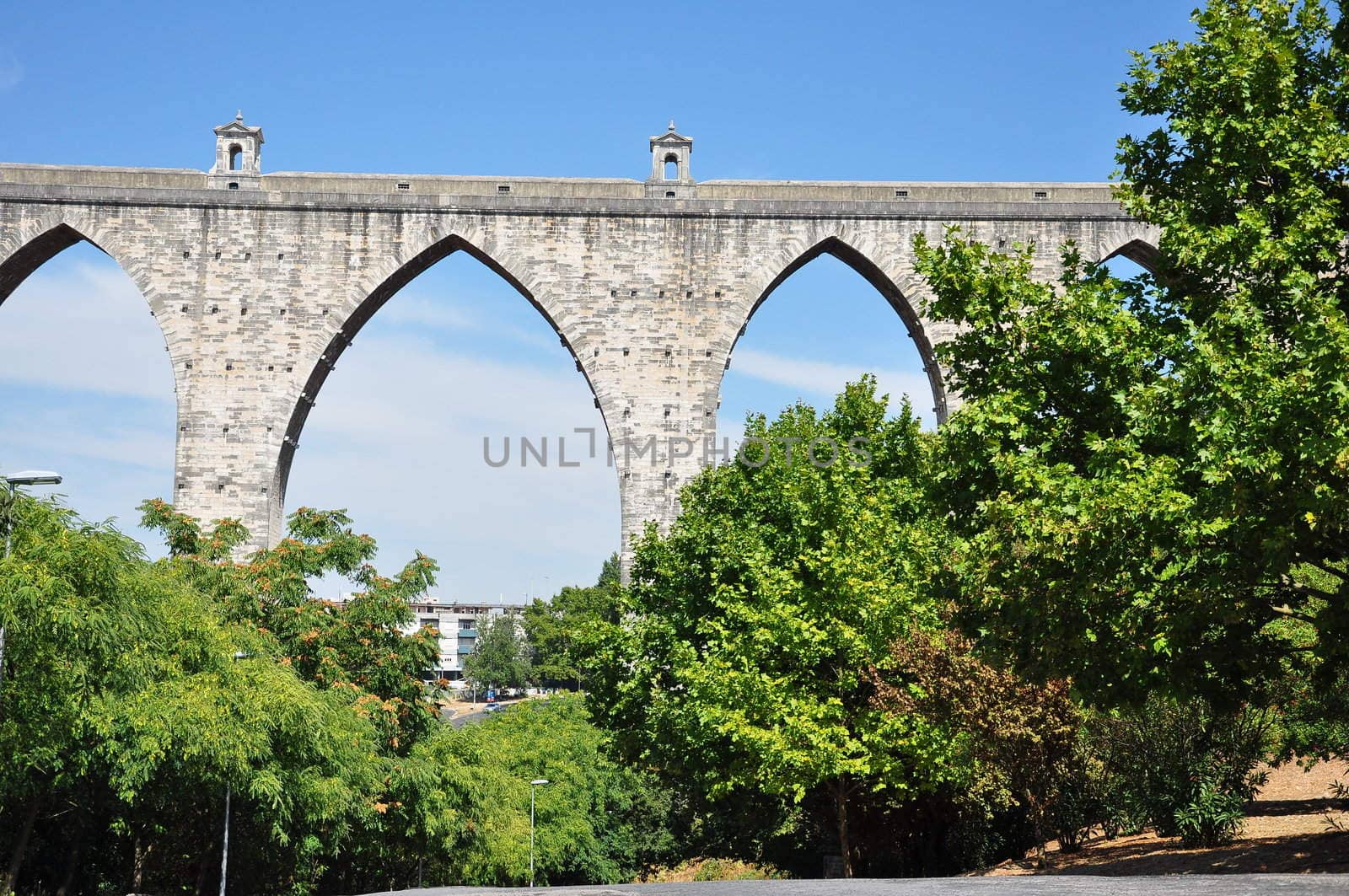 Historical water in the city of Lisbon built in the 18 th century, Portugal