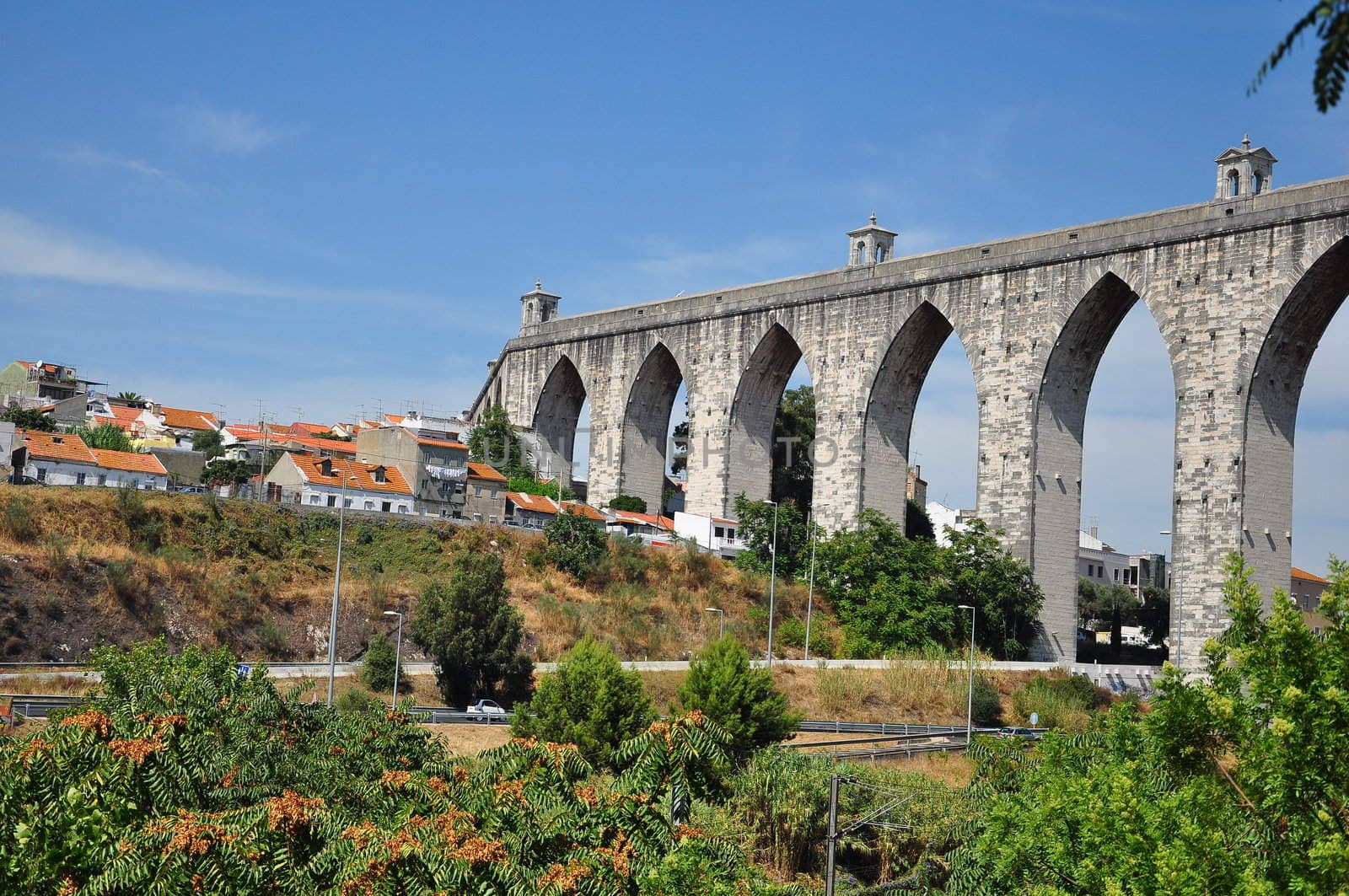 Historical water in the city of Lisbon built in the 18 th century, Portugal