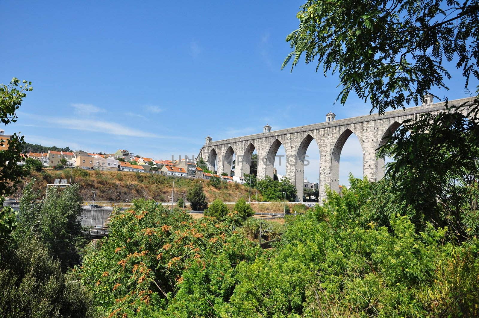 Historical water in the city of Lisbon built in the 18 th century, Portugal
