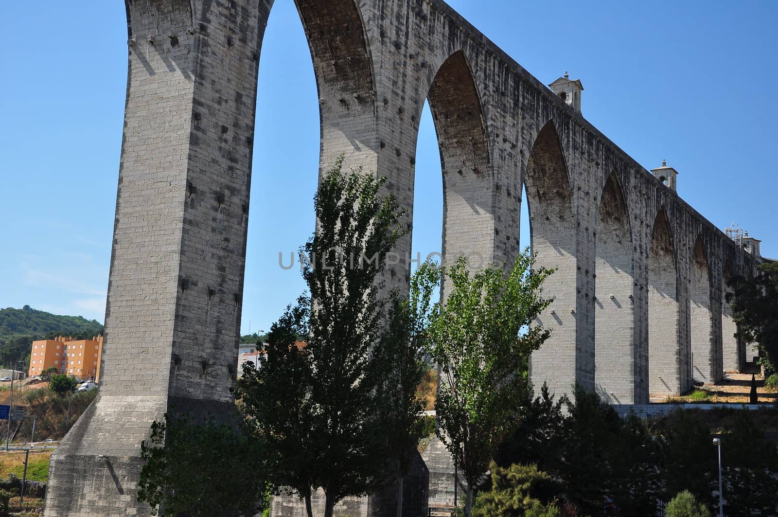 Historical water in the city of Lisbon built in the 18 th century, Portugal